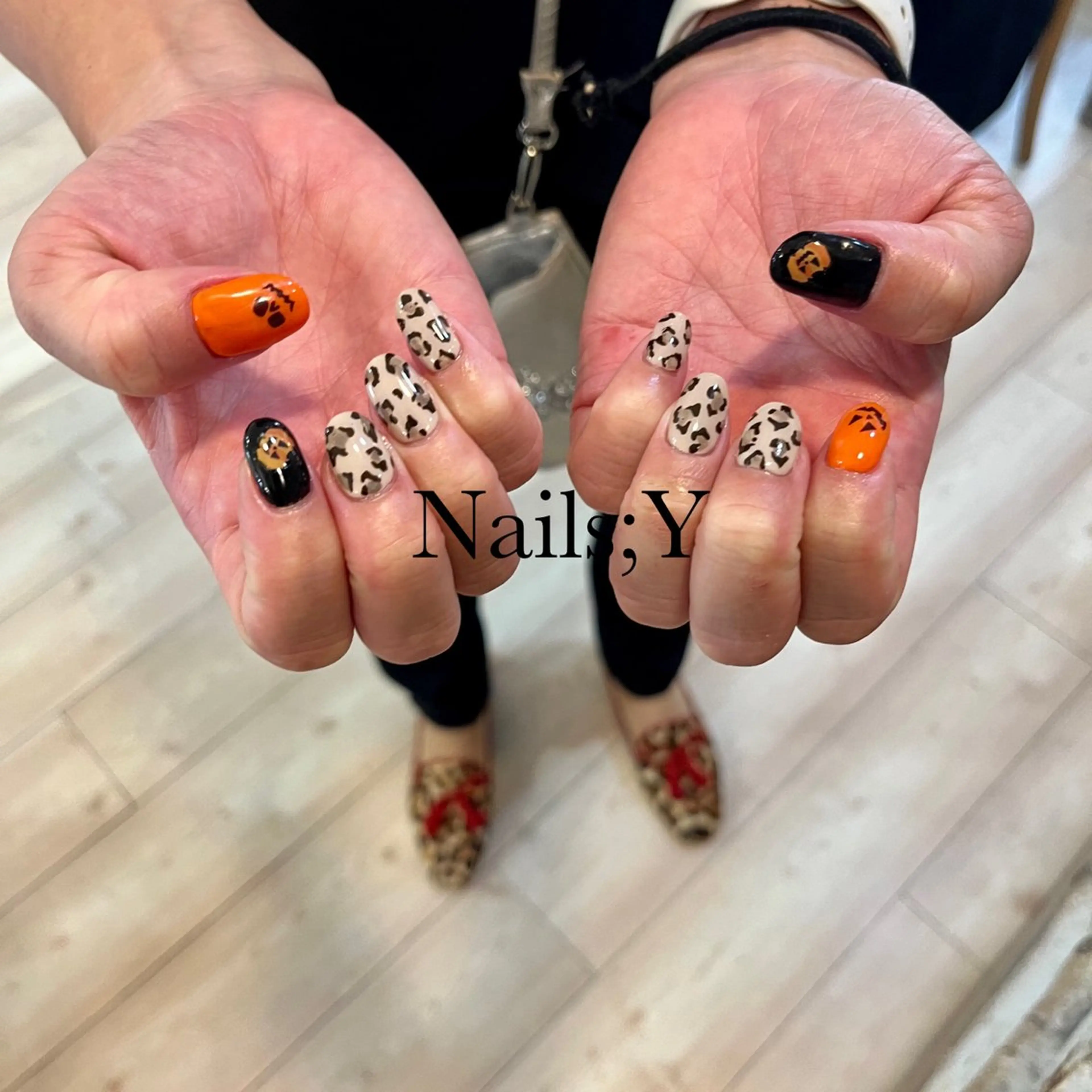 ネイル ジェルネイル ハロウィン おそろいネイル 持ち込み パラジェル yo koのネイルデザイン