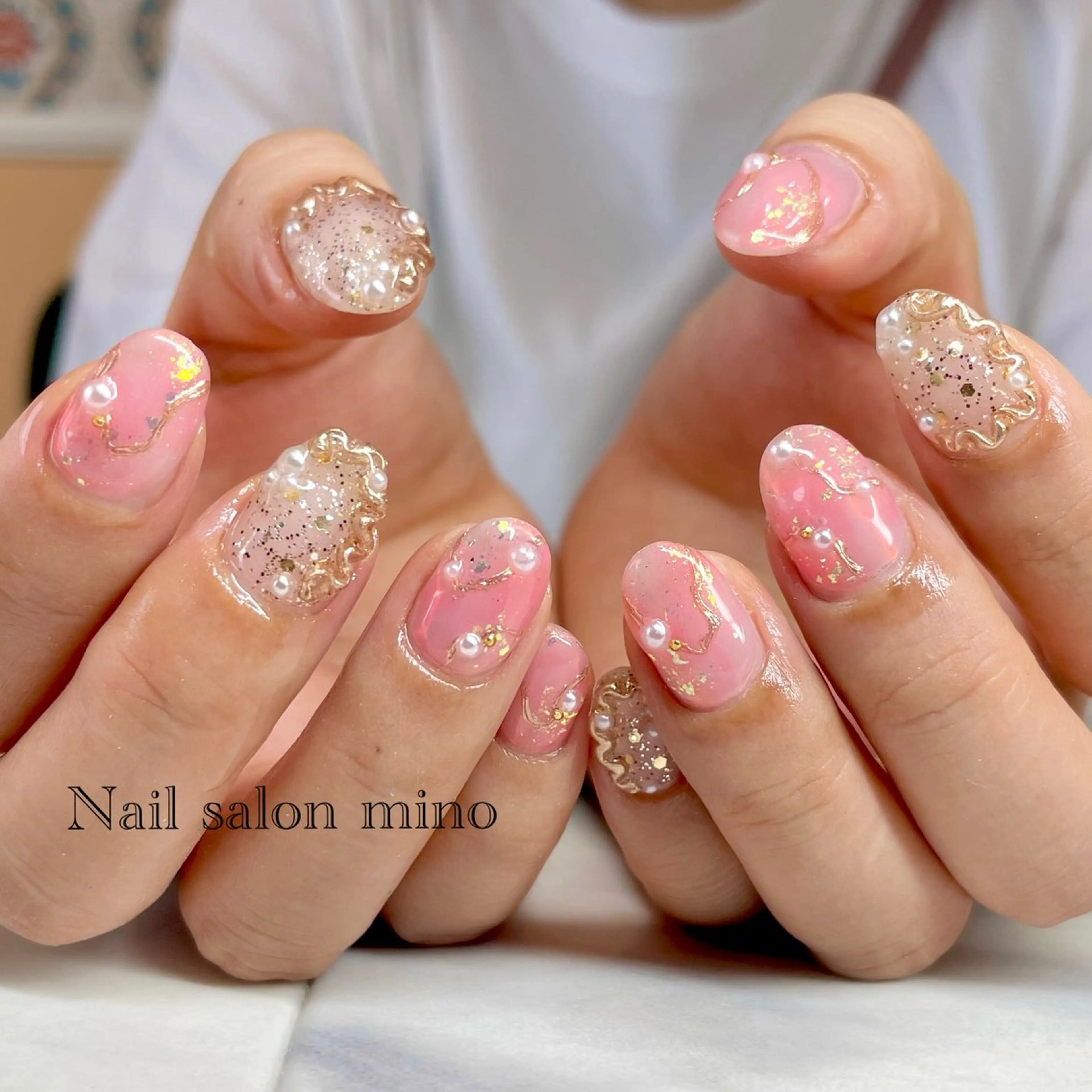 ネイル スカルプネイル 三野　nail salon minoのネイルデザイン