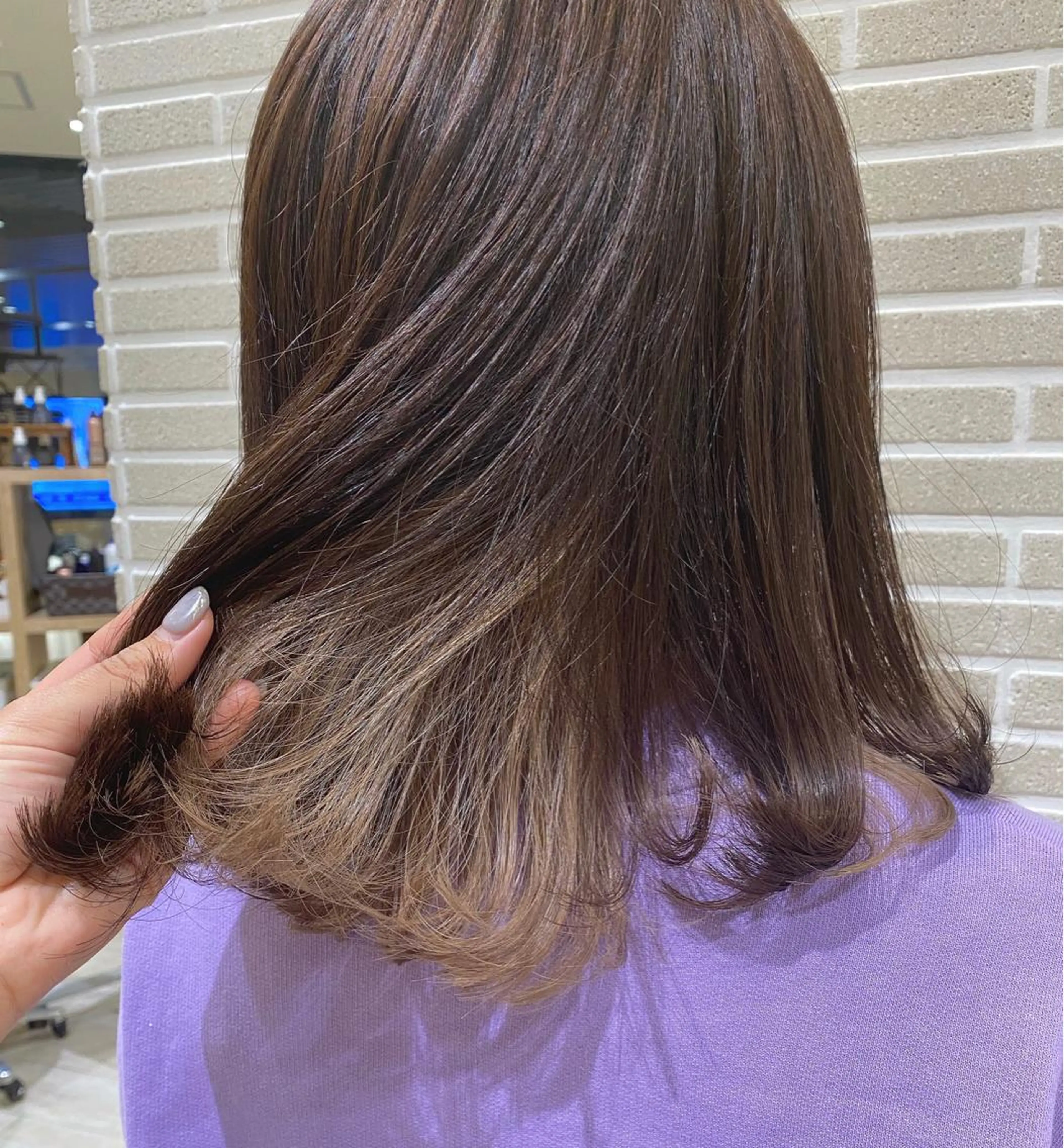 ミディアム ヘアカラー 植田 菜月のヘアスタイル