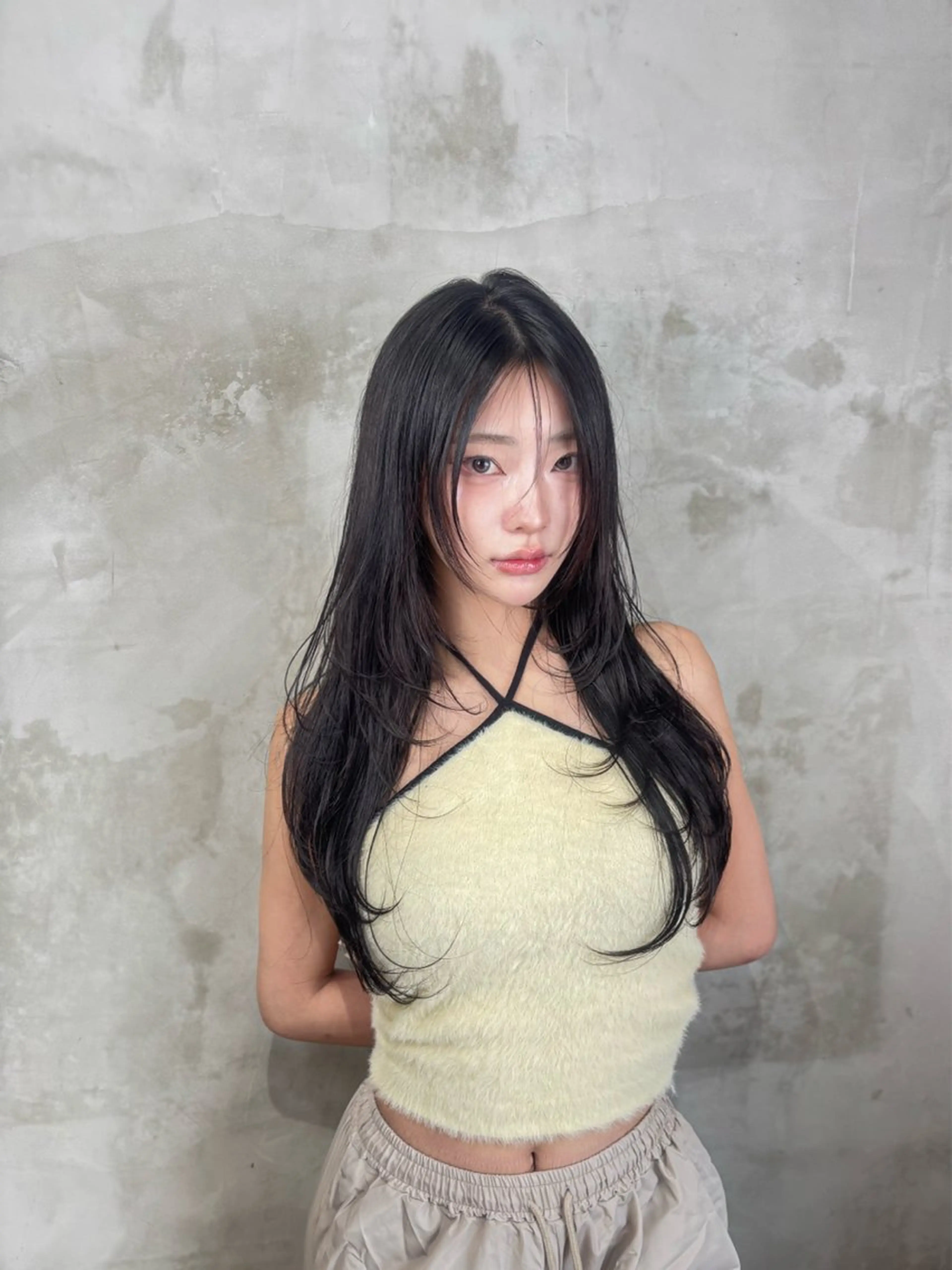 ロング カラー カット ヘアカラー トリートメント ‪‪❤︎‬韓国ヘア ❤︎/saraのヘアスタイル