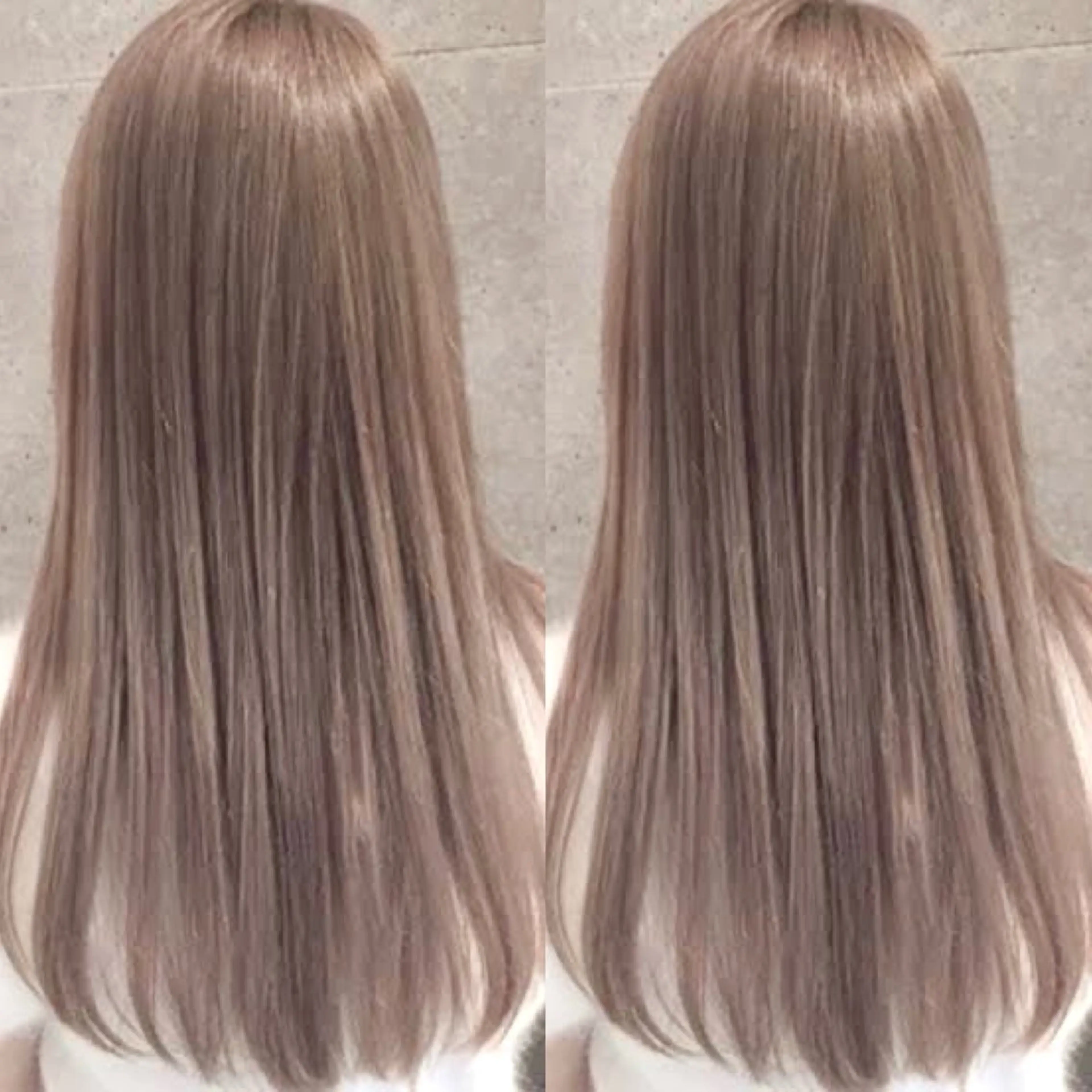 ロング カラー ベージュカラー 黒髪 ブロンド ブルーカラー ブルーブラック 🌊海外ハイライト リタッチ/縮毛矯正のヘアスタイル