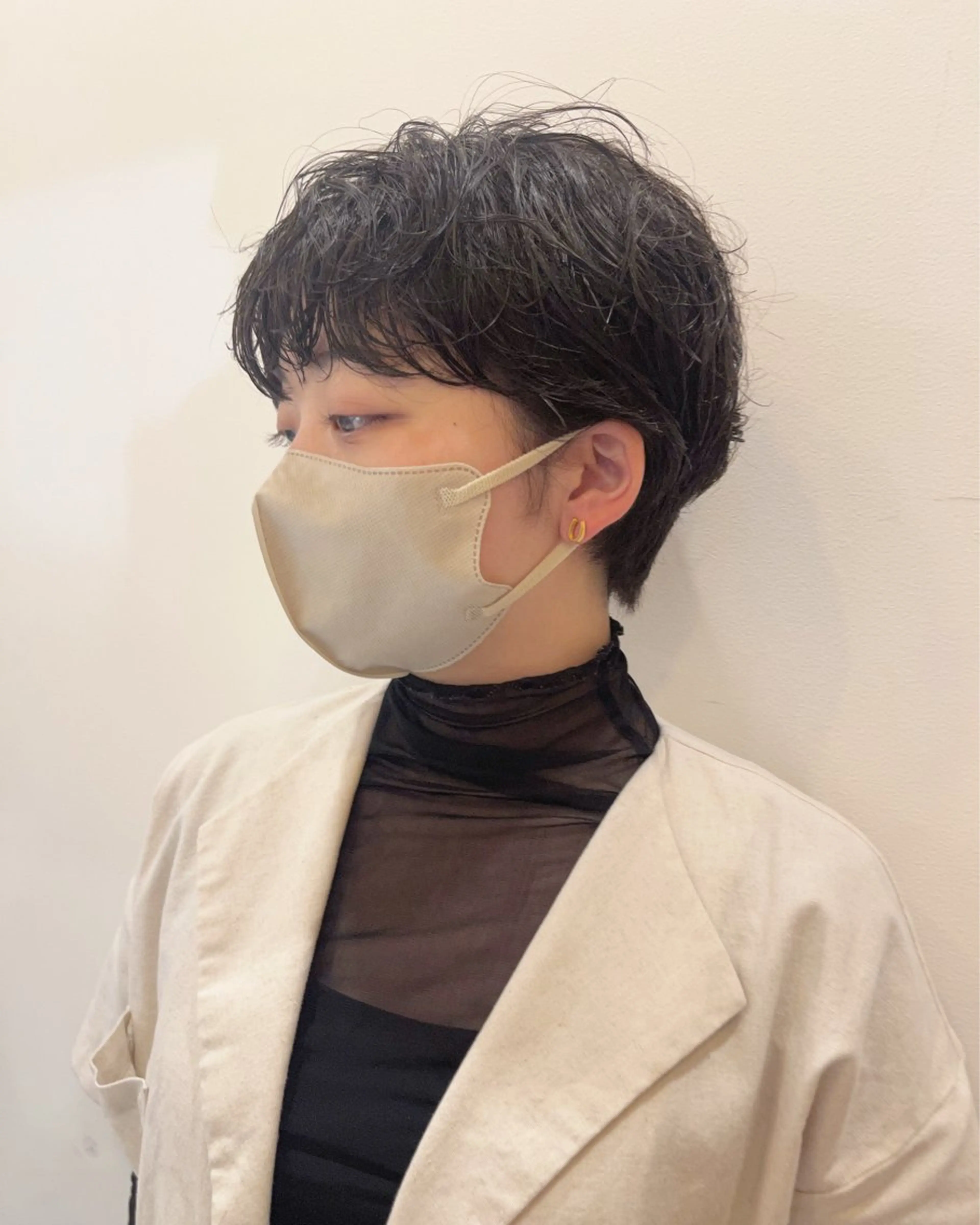 ショート パーマ 門崎未依/レイヤー/ メンズカット🪿のヘアスタイル