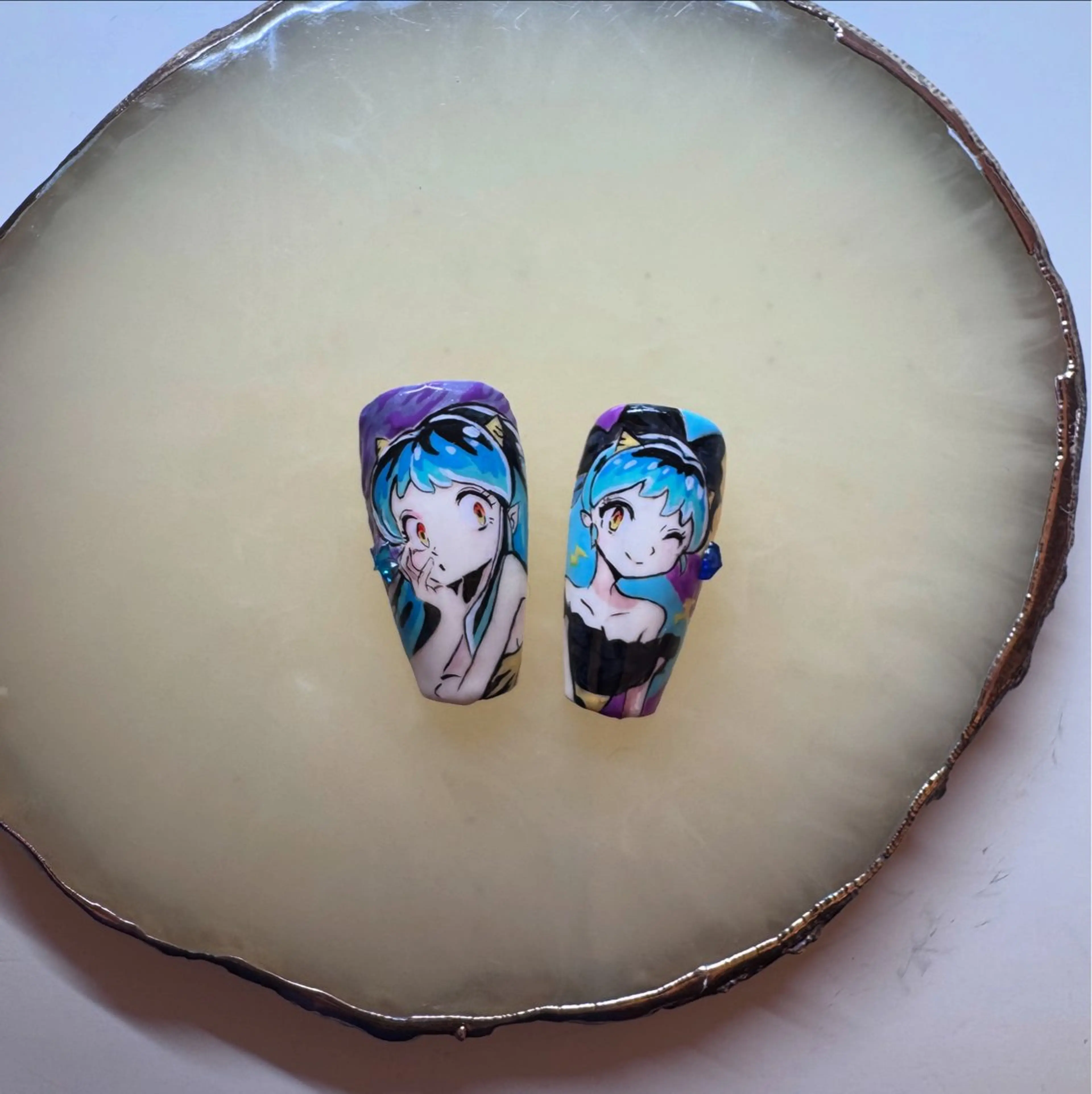 【要事前予約】手描きキャラアート2本＋ワンカラー🎨💅の写真