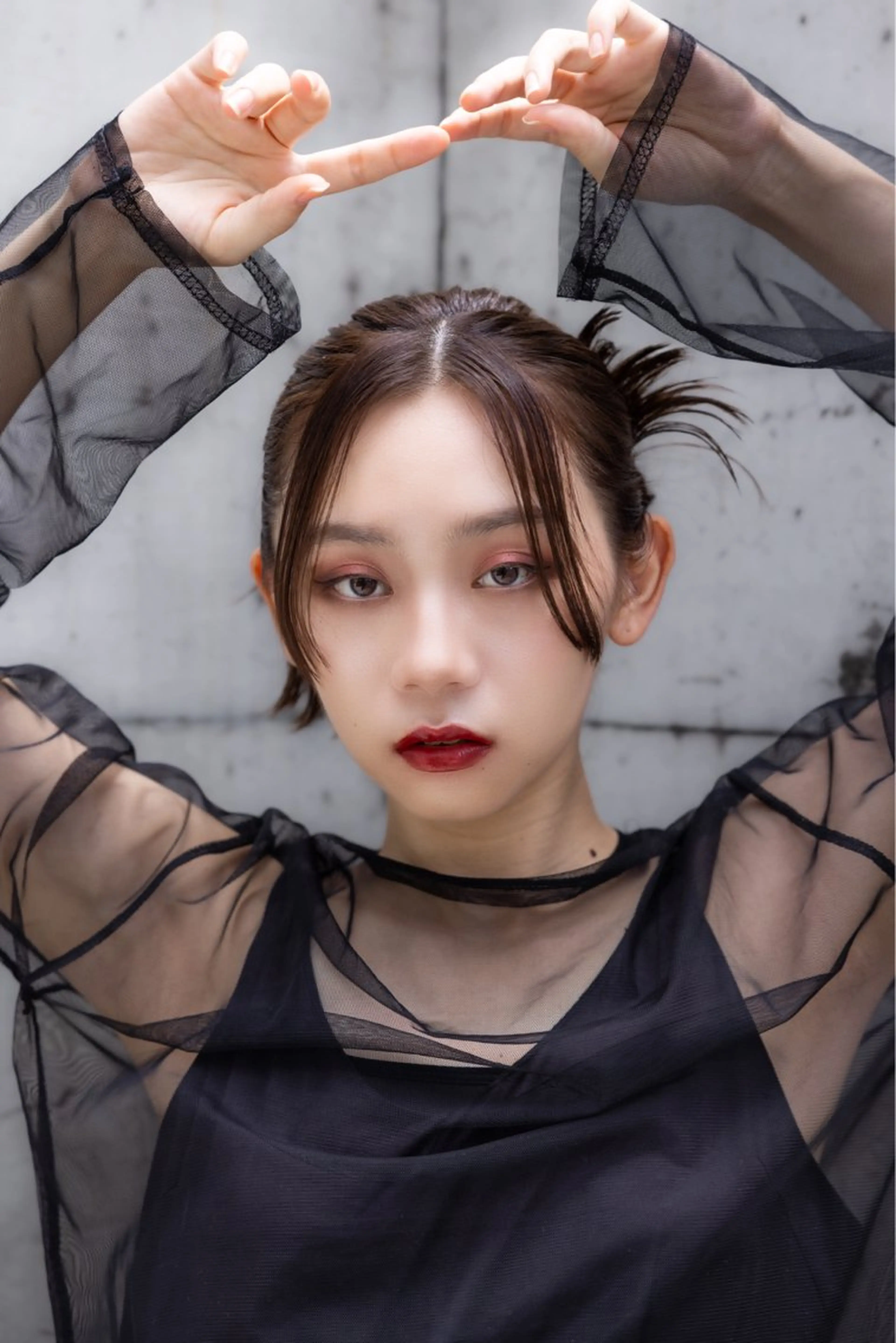 セミロング ヘアアレンジ アッシュ アッシュグレー パープルカラー 外国人風カラー ヘアセット 💕誰より可愛い💕 ピンク🎀YUUKAのヘアスタイル