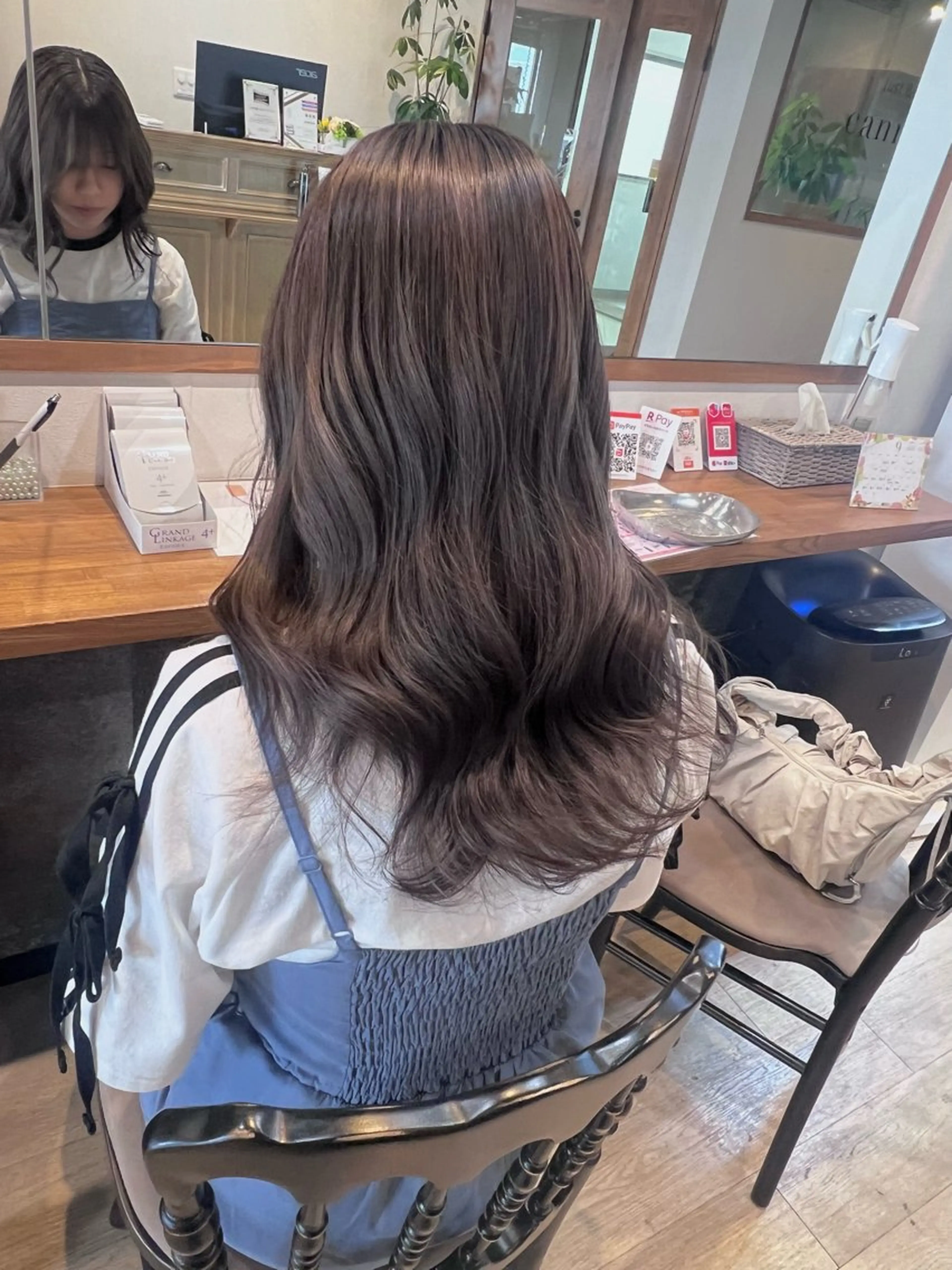 ロング カラー ブリーチ グレージュ ラベンダーカラー ラベンダーグレージュ ラベンダーグレー ヘアカラー カットモデル 募集中💞栗林 悠のヘアスタイル