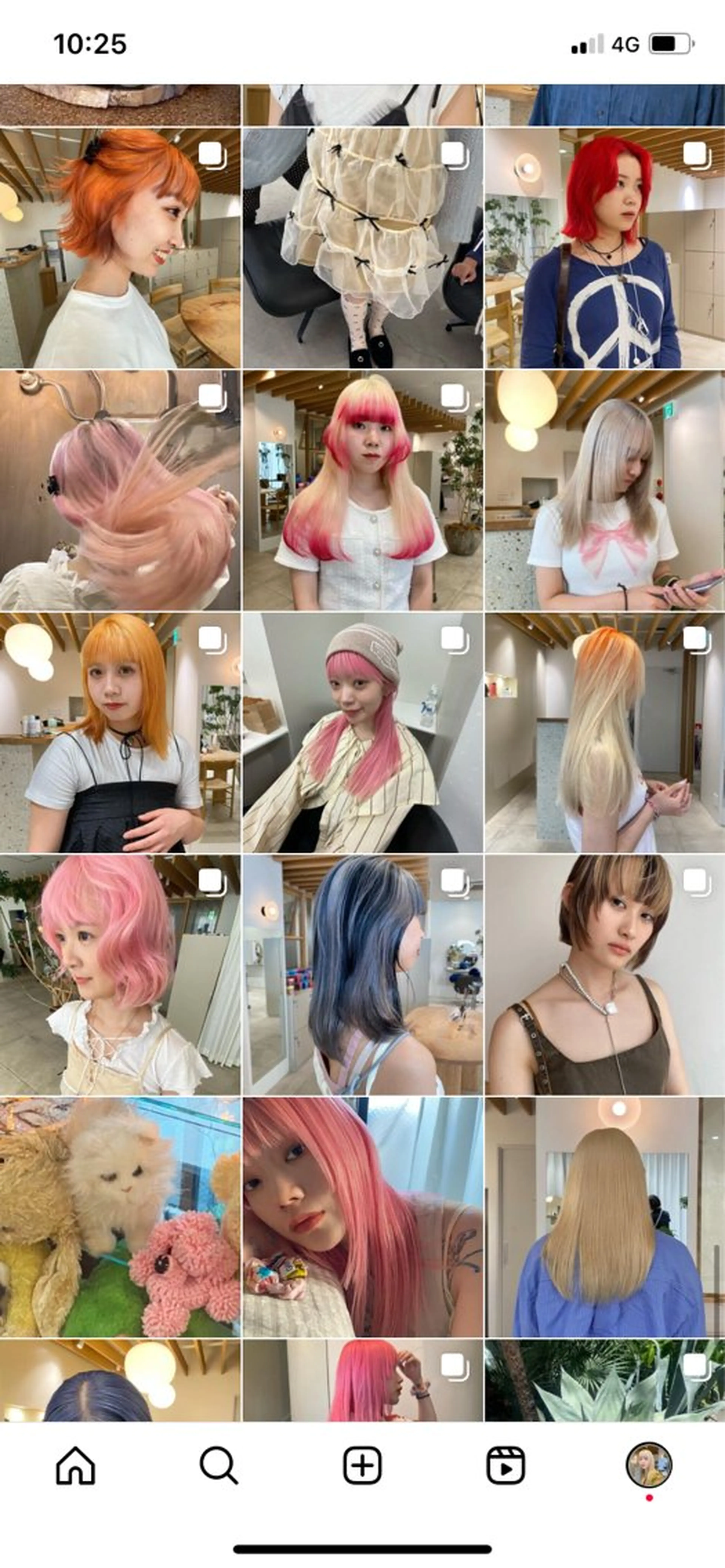 セミロング カラー デザインカラー ハイトーンカラー ヘアカラー トリートメント キタ リオナのヘアスタイル