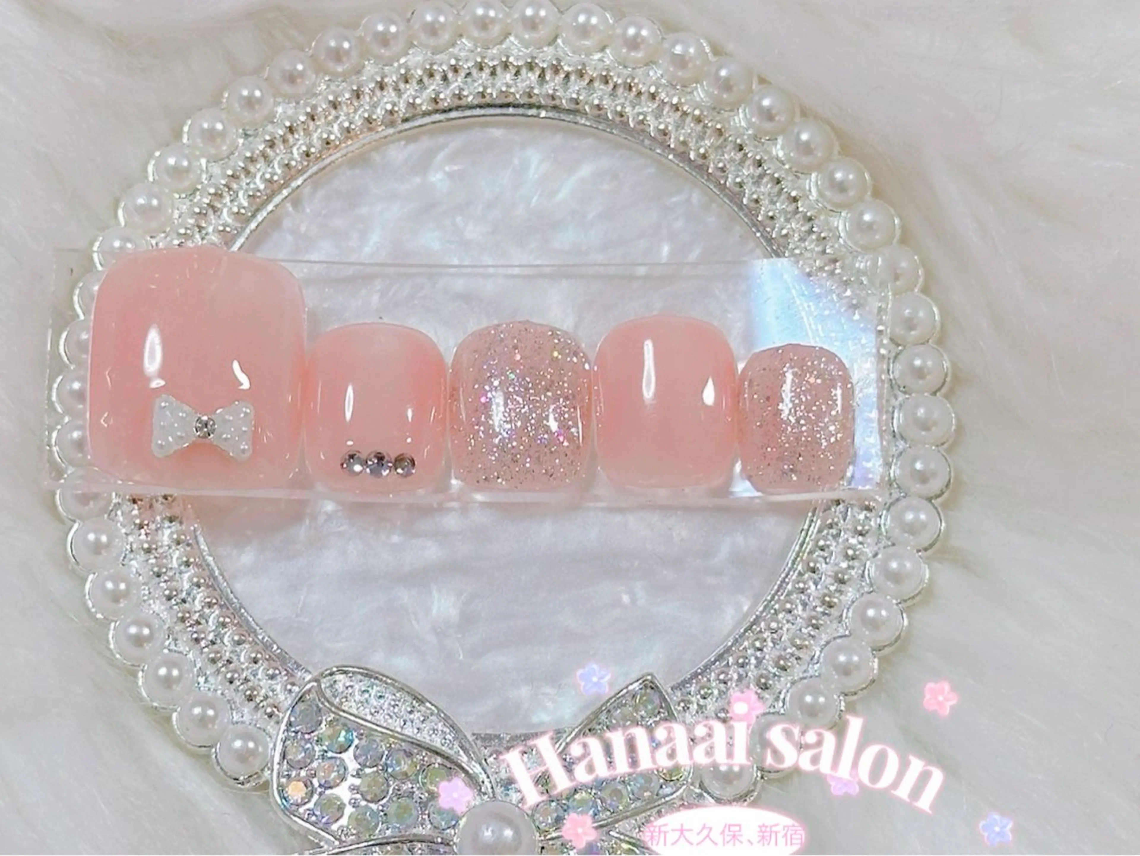 ショート フットネイル Hanaai Salon新大久保店のネイルデザイン