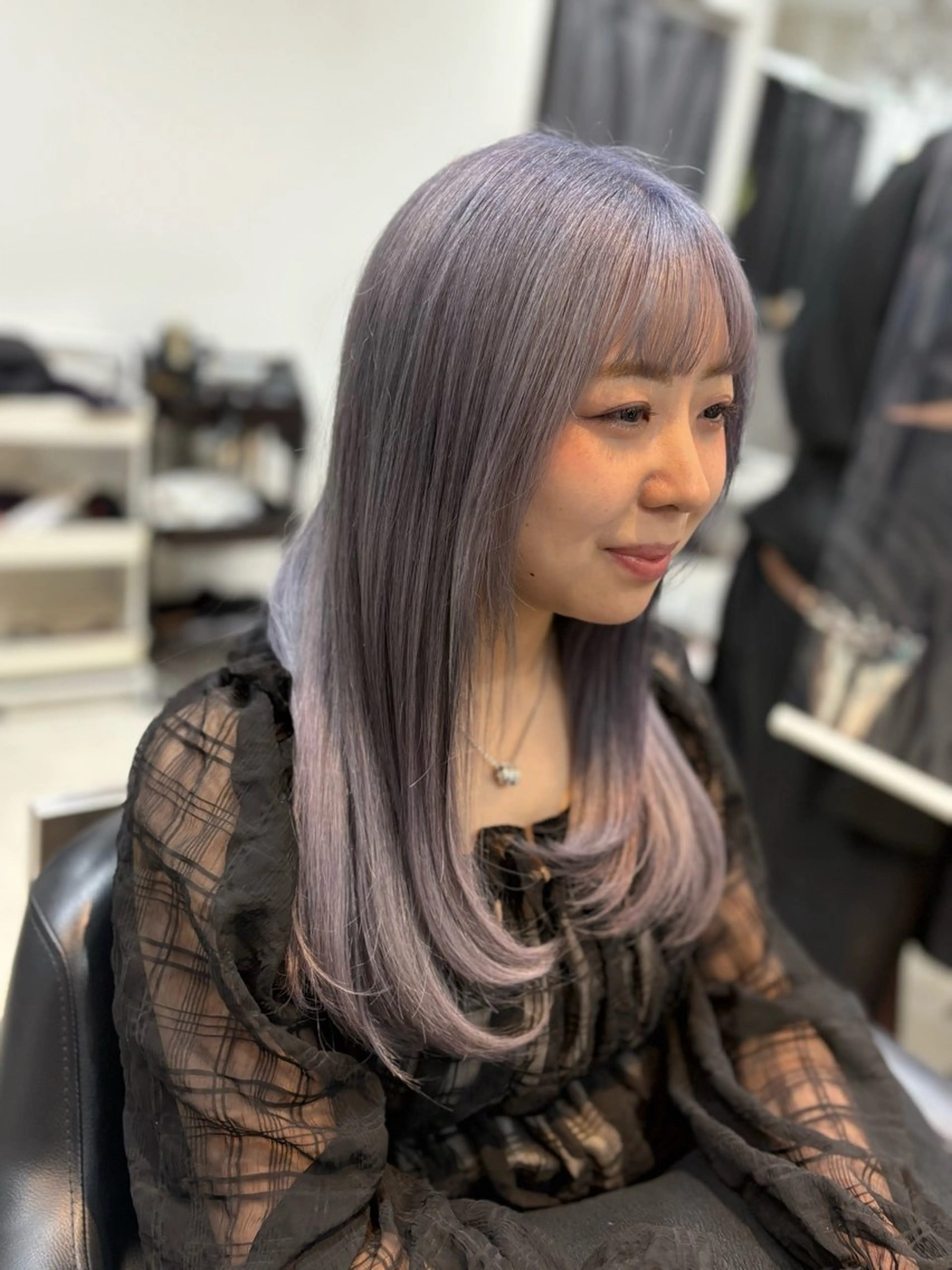 ロング レイヤーカット カット ヘアカラー 清水 勇希のヘアスタイル