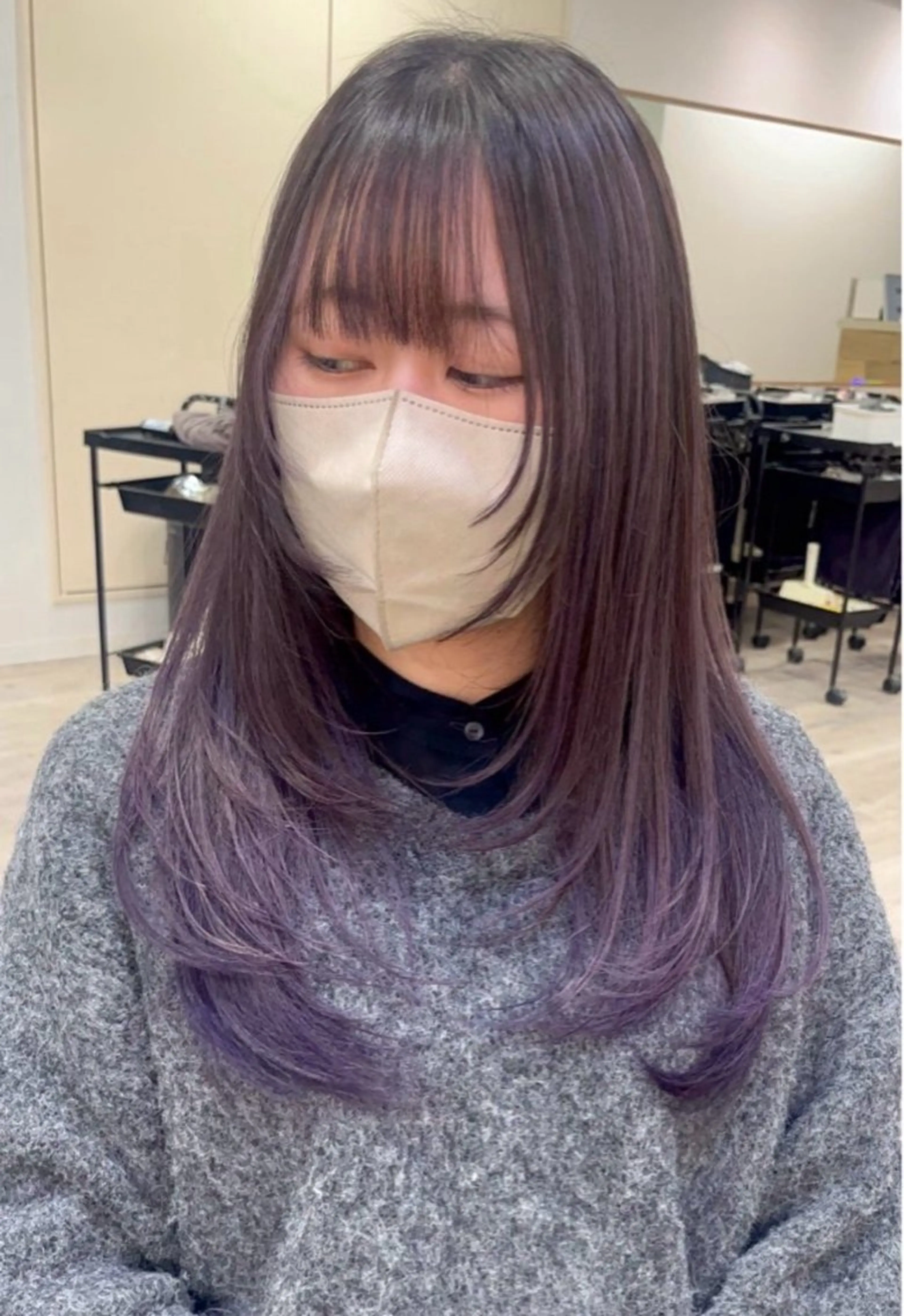 ロング レイヤーカット 🌈トレンドレイヤー ハイトーン/宍戸秀斗のヘアスタイル