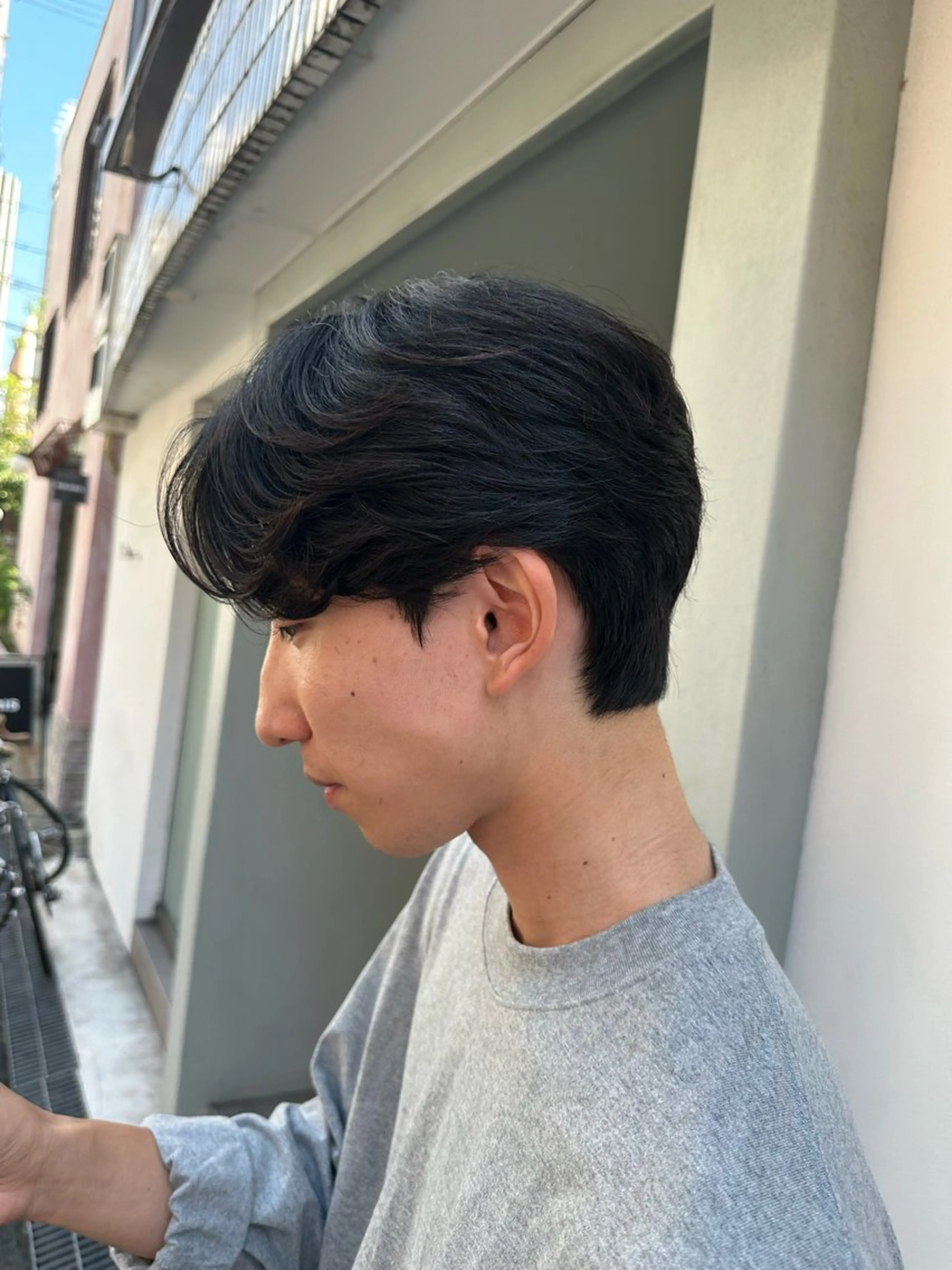 ショート メンズ カット ダウンパーマ/カルマ パーマ/大阪韓国ヘアのヘアスタイル