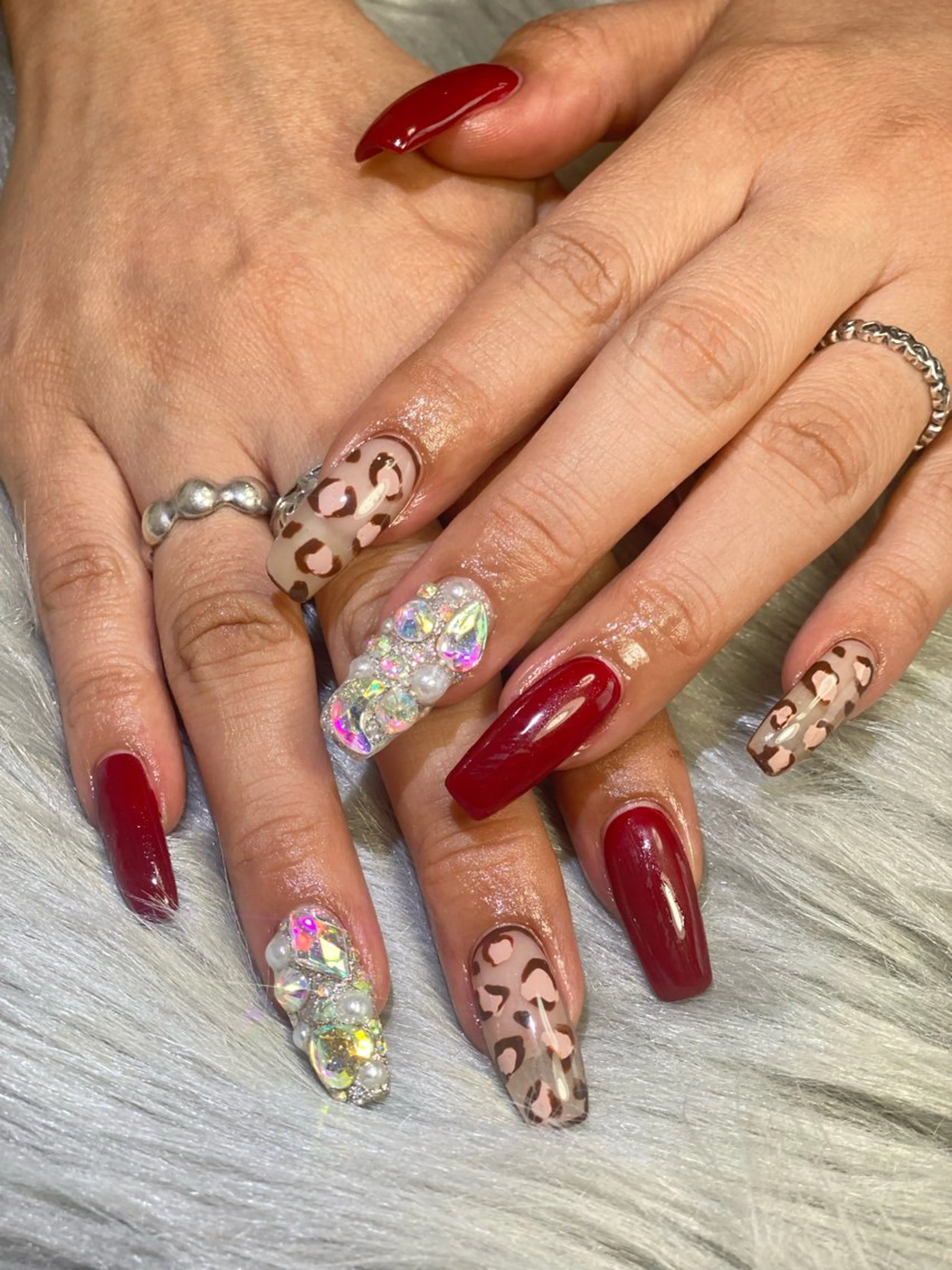 ネイル ボルドー ロングネイル Esthetic Will所属・will 有希のネイルデザイン