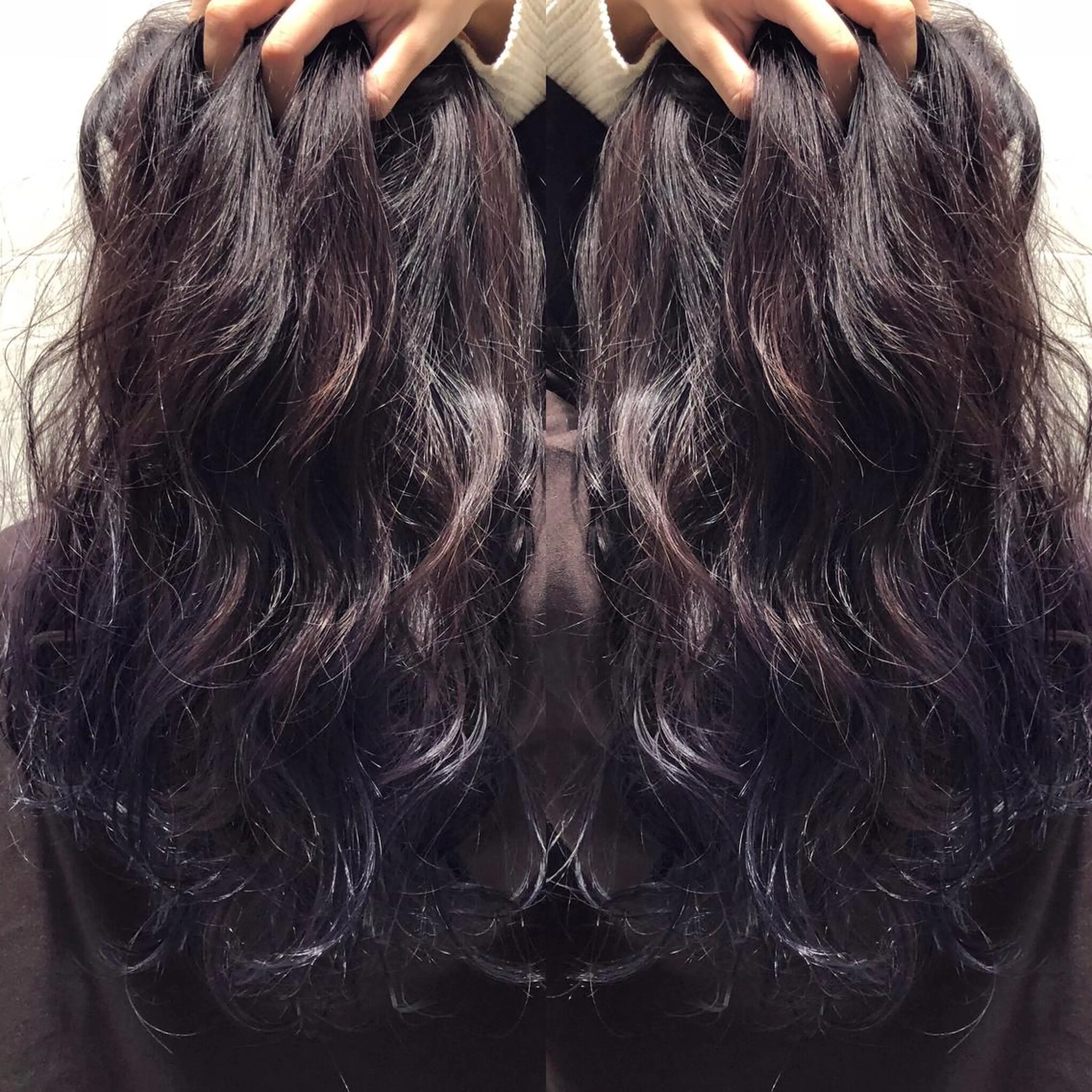 セミロング ハイライト 似合わせカット ヘアカラー トリートメント 飯田 祥哉のヘアスタイル