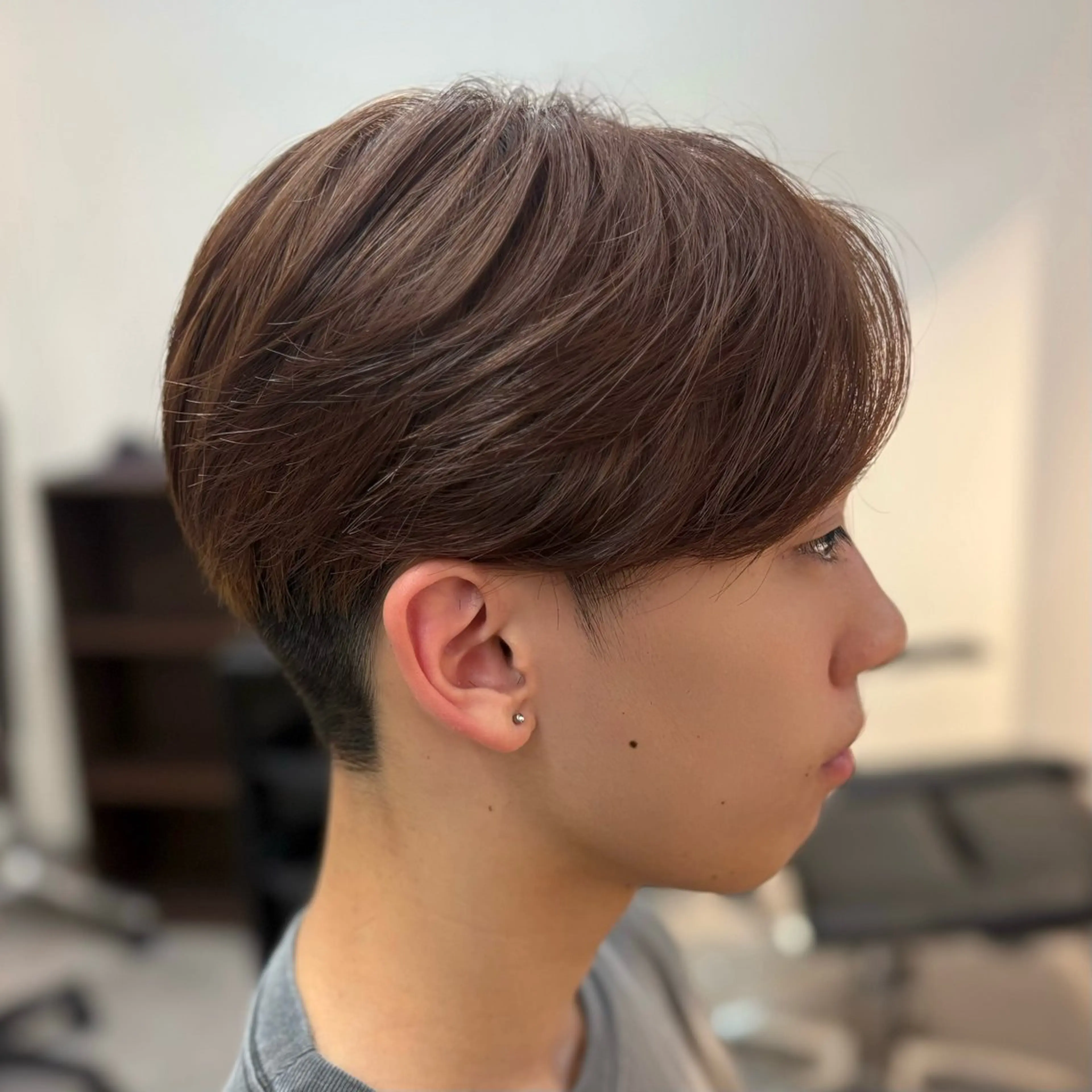 ショート アッシュ アッシュブラウン カット ヘアカラー ウルフ/マッシュ/ カラー/千葉/大堰のヘアスタイル