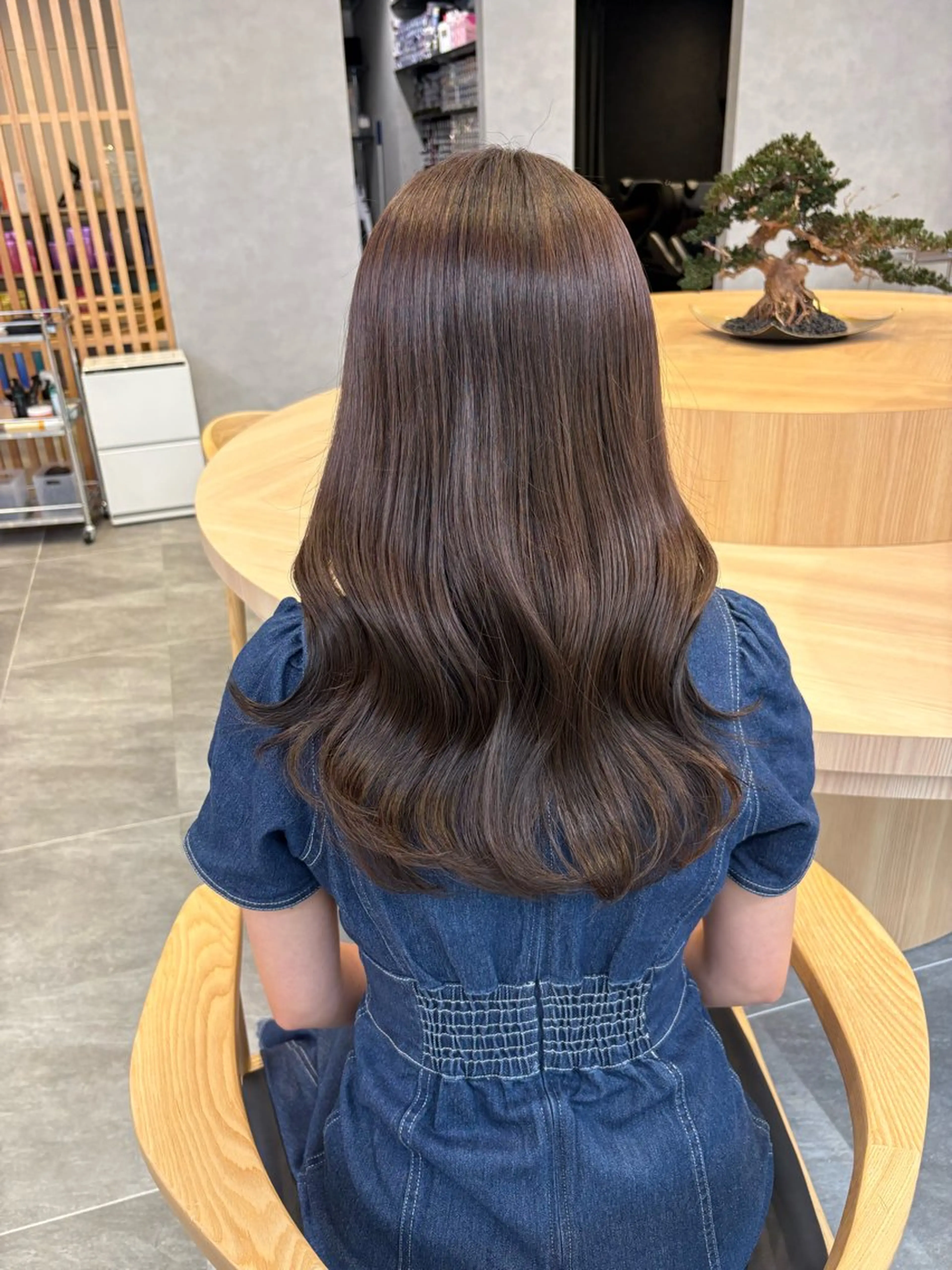 セミロング カラー ヘアカラー トリートメント ヘッドスパ ヘアセット nana【艶髪】/ 顔まわり/縮毛矯正のヘアスタイル
