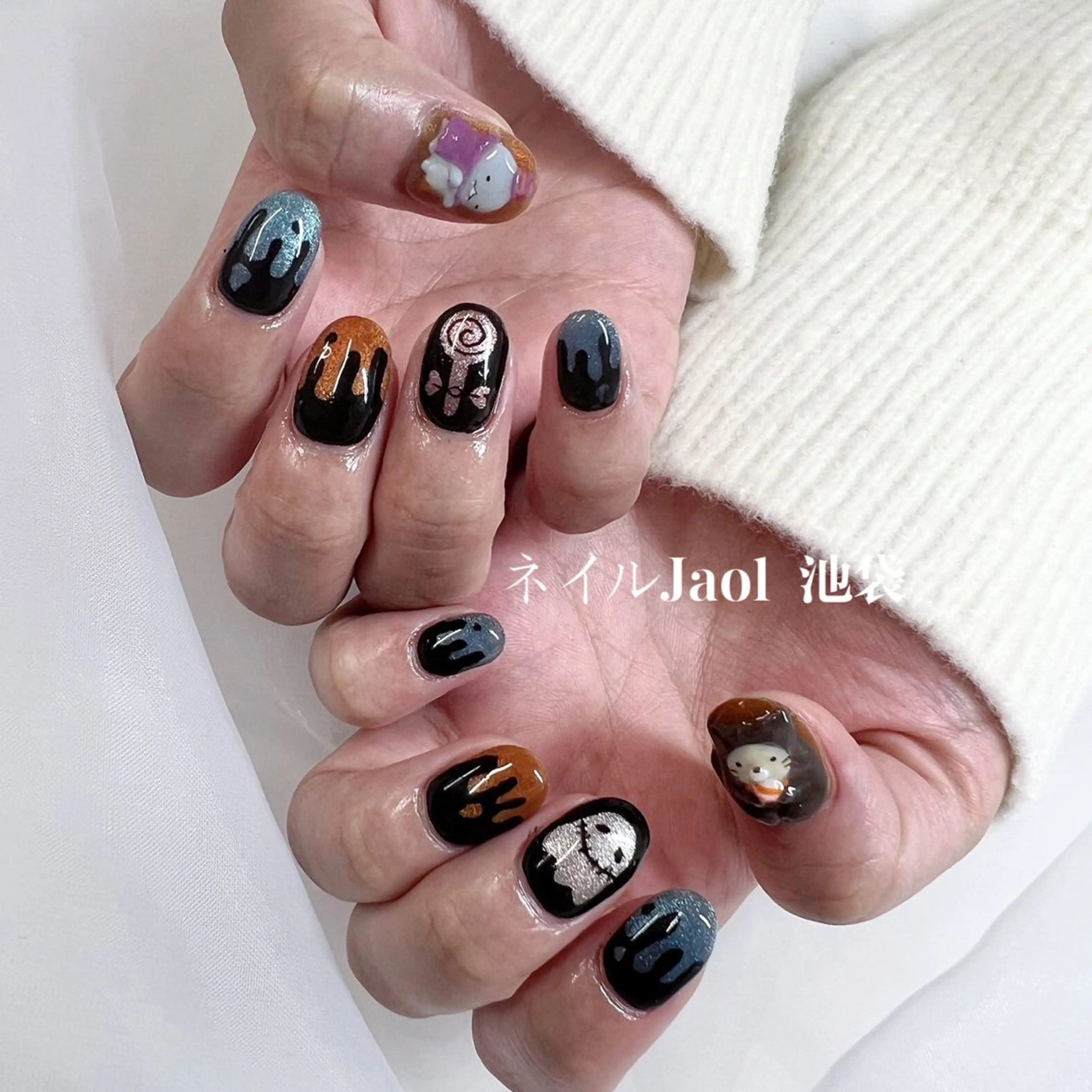 ミディアム ハロウィン nail jaol池袋店所属・ネイルJaol 池袋のネイルデザイン