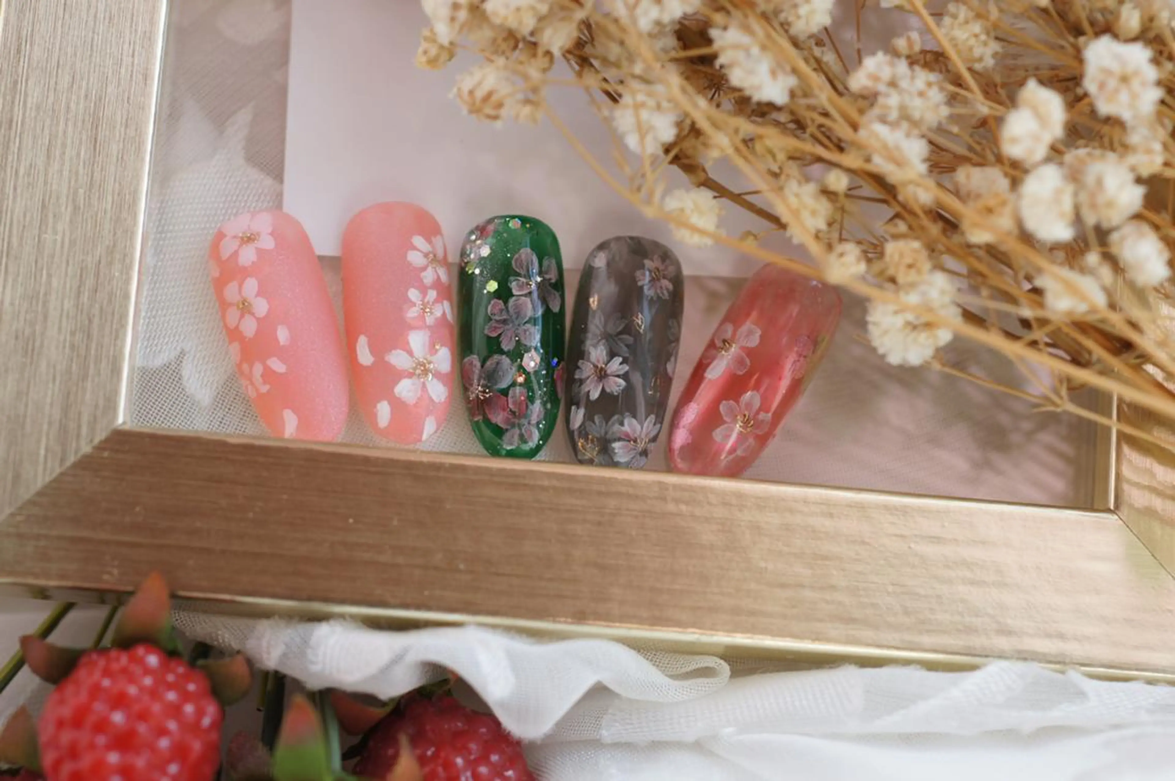 ネイル フラワーネイル 春ネイル nails muu まゆのネイルデザイン