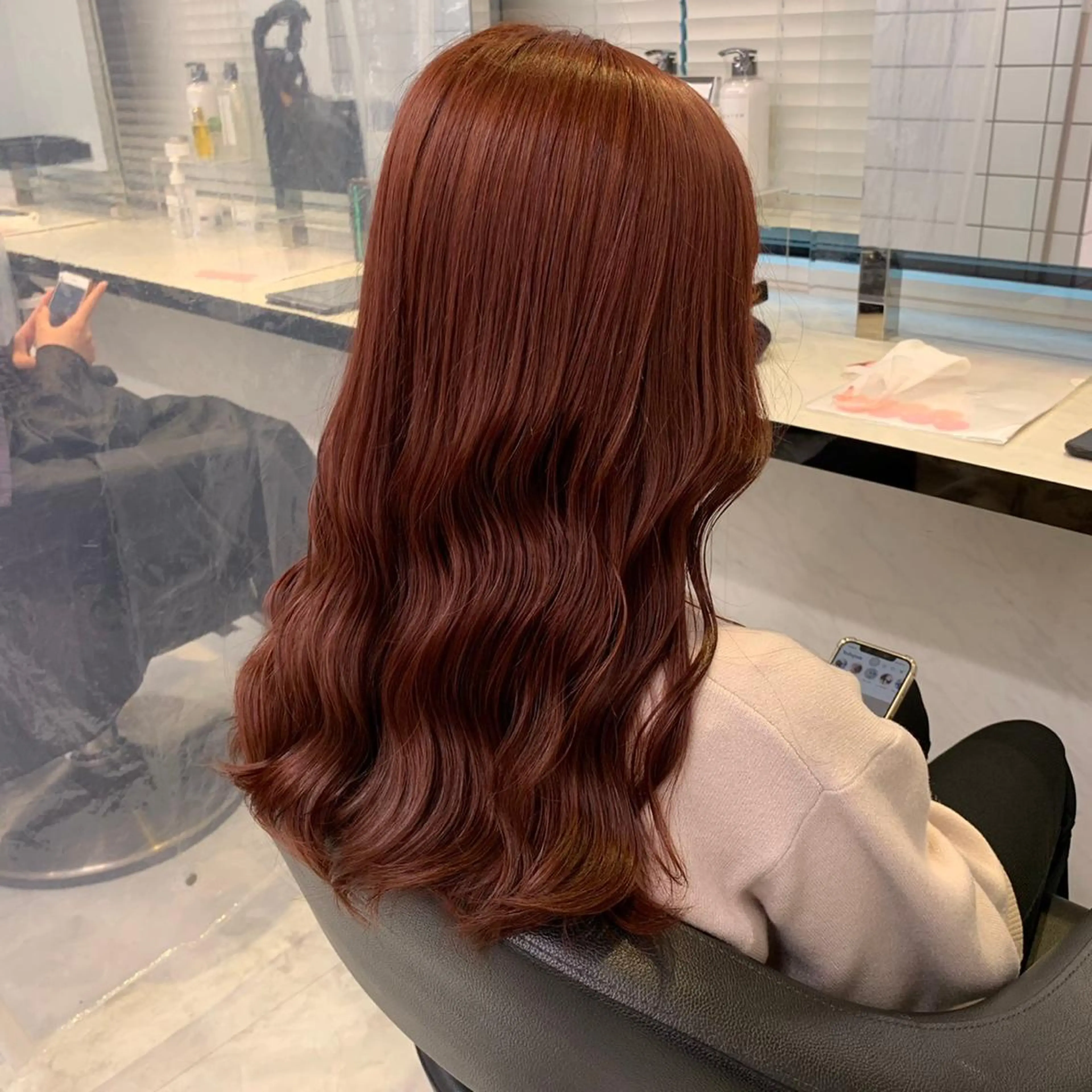 ロング ピンク・ベージュ🩰 カラー🫧とらのヘアスタイル