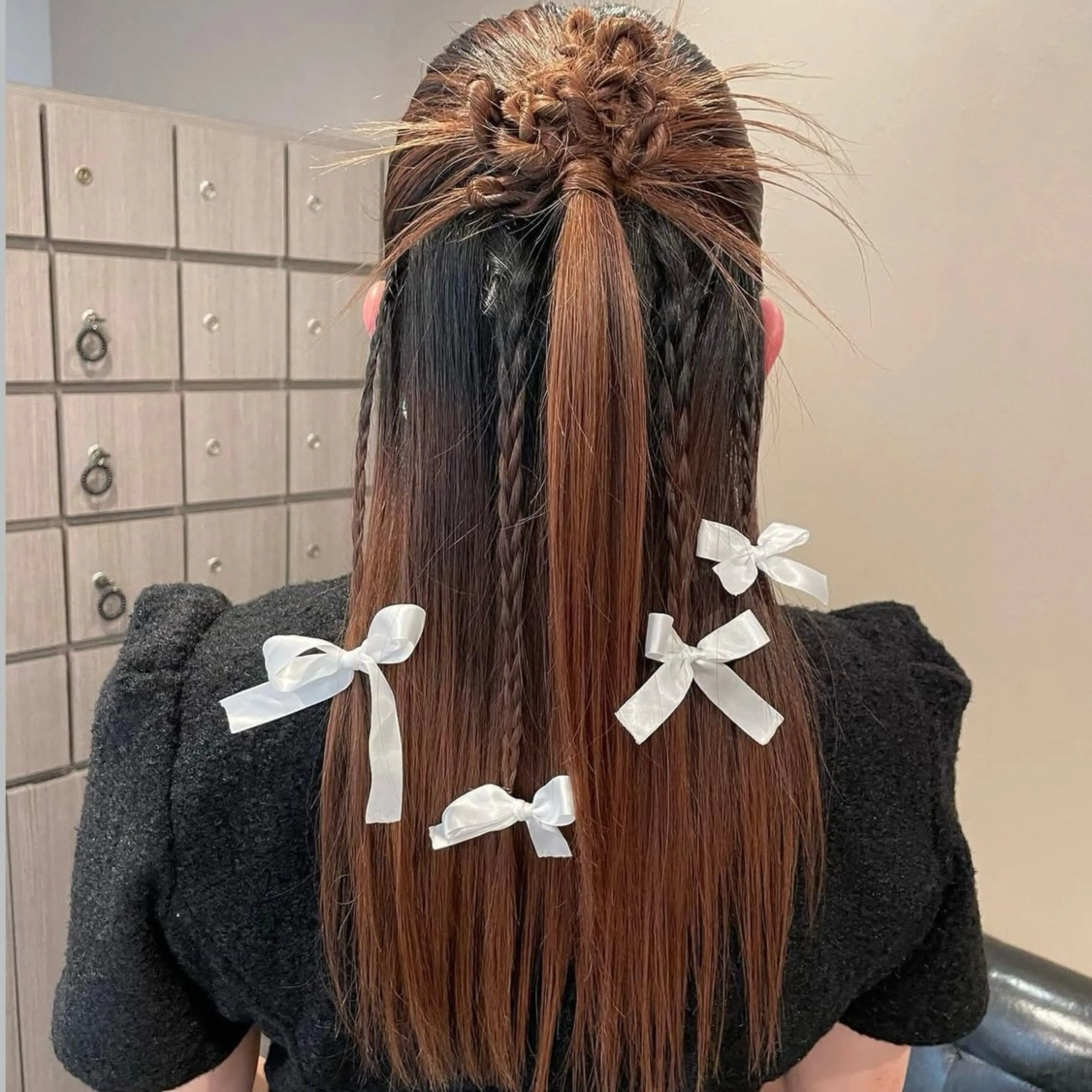 ヘアアレンジ ハーフアップ その他 mio 🍒レイヤーカットのヘアスタイル