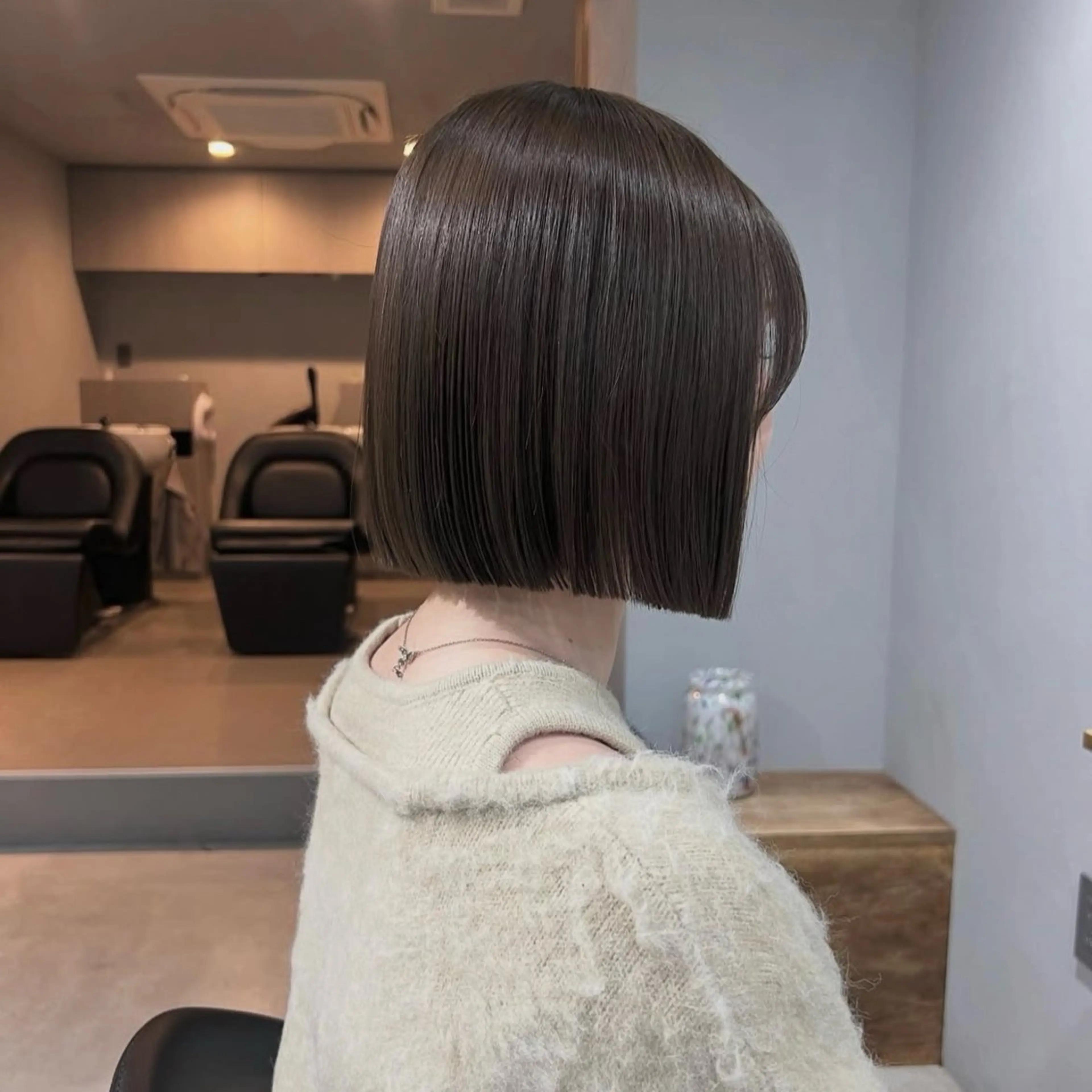 ミディアム カラー カット ヘアカラー 【arc】akane オリーブ/ベージュのヘアスタイル