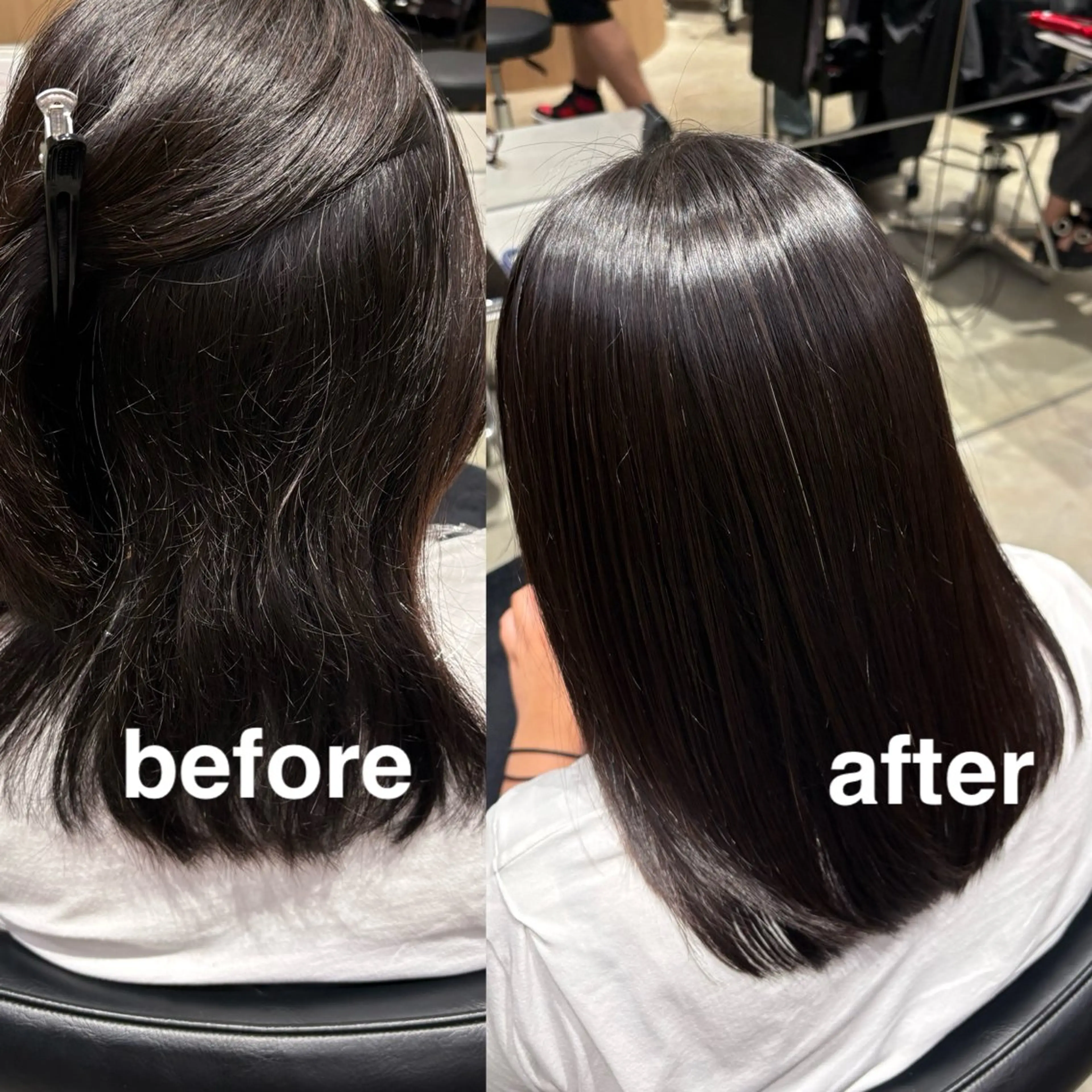 セミロング 縮毛矯正 hair make ONE006所属・SAoRi 縮毛矯正/カラーのヘアスタイル