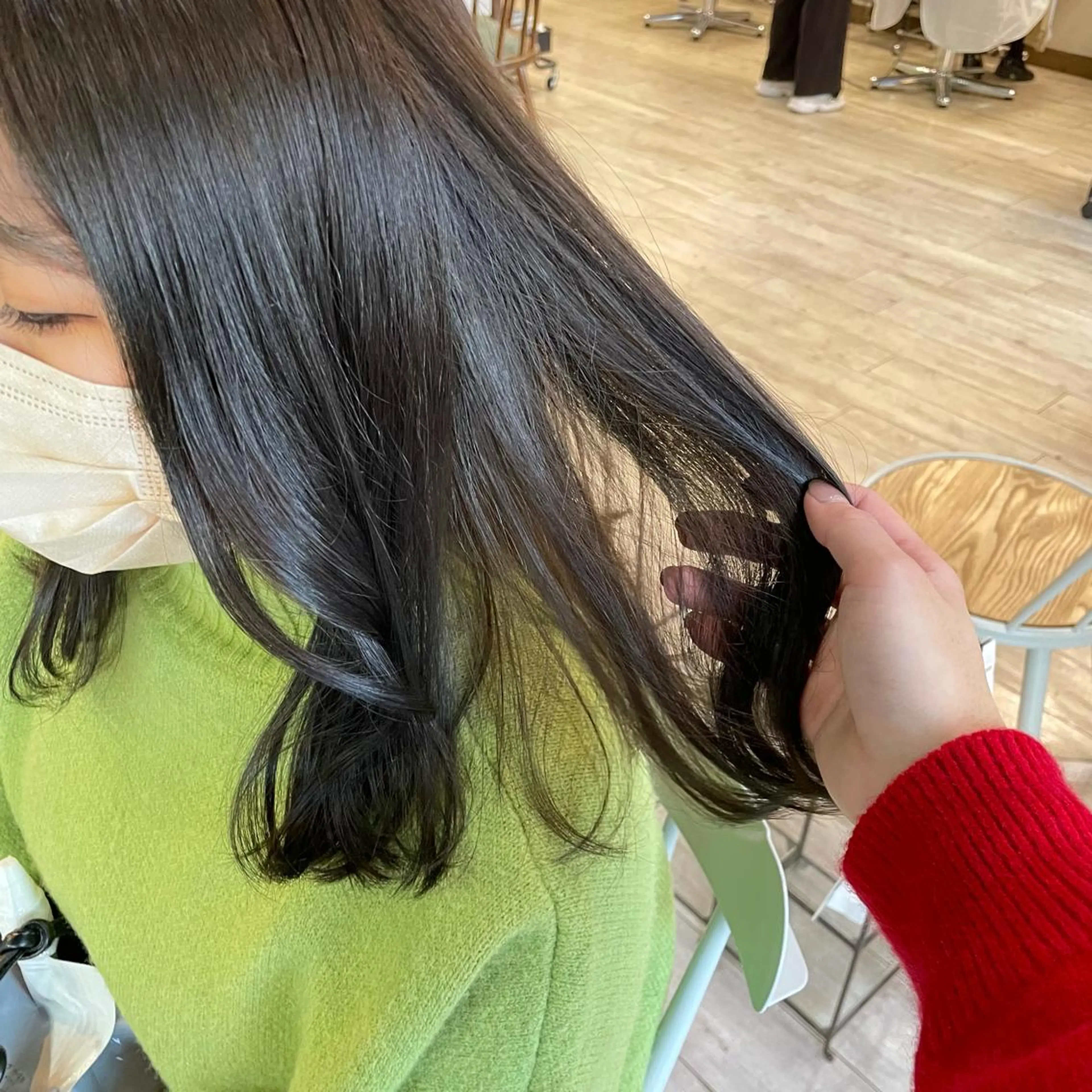 セミロング カラー ヘアアレンジ グレージュ オリーブグレージュ オリーブグレー 🎀ヒシダアキ /taboo🎀のヘアスタイル
