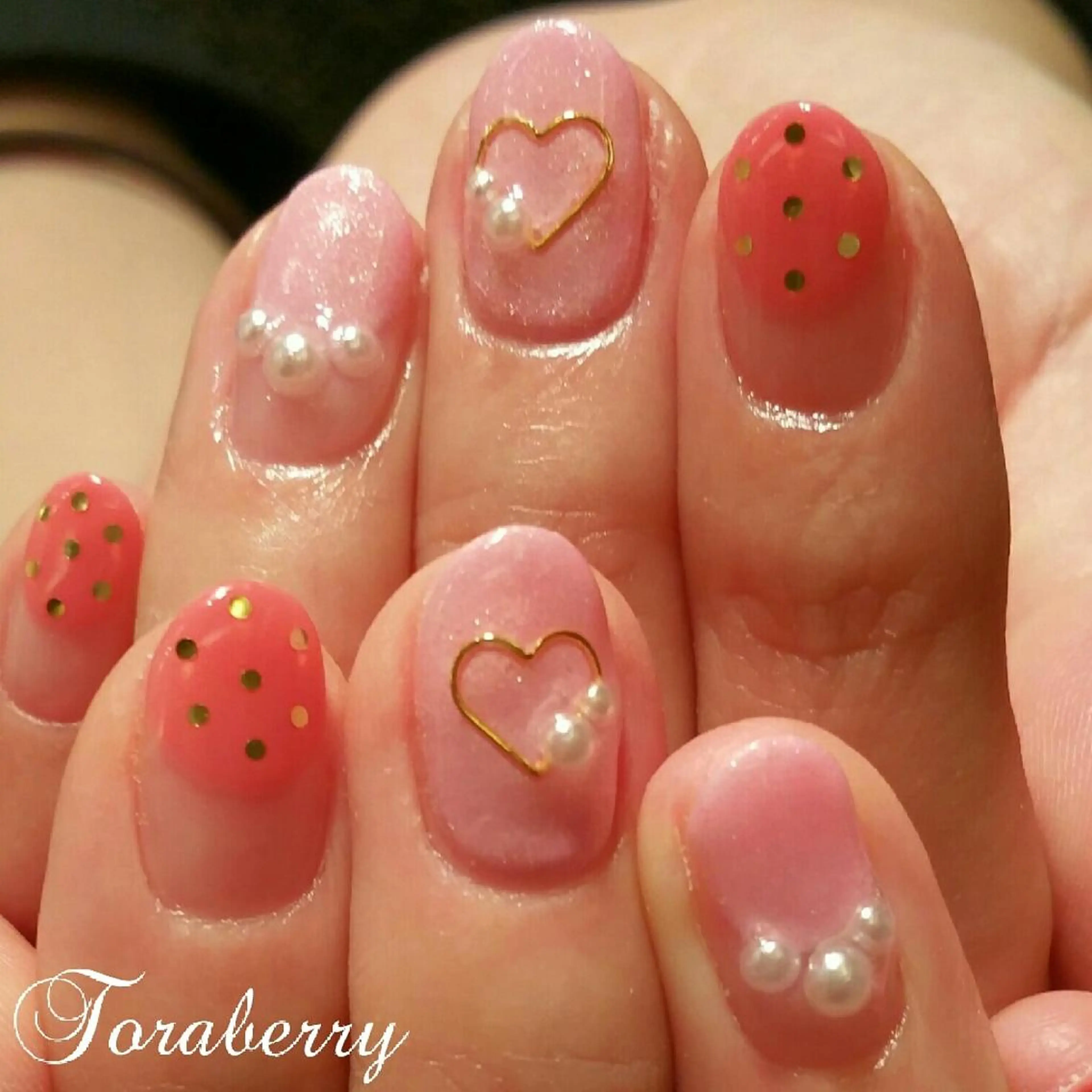 ネイル ピンク ハンドネイル ネイリスト なつみのネイルデザイン