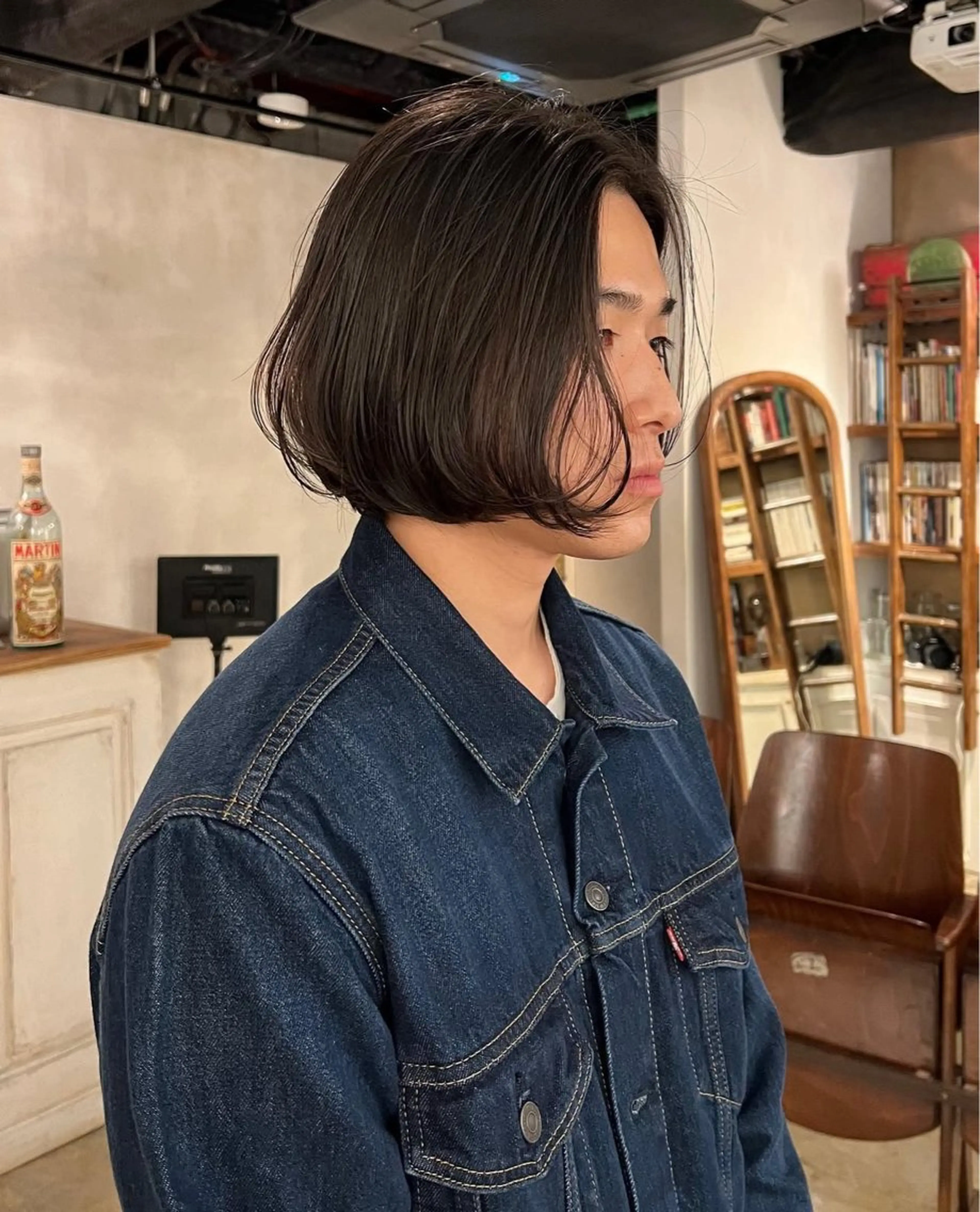 ミディアム メンズ ボブ さくらい まりこのヘアスタイル