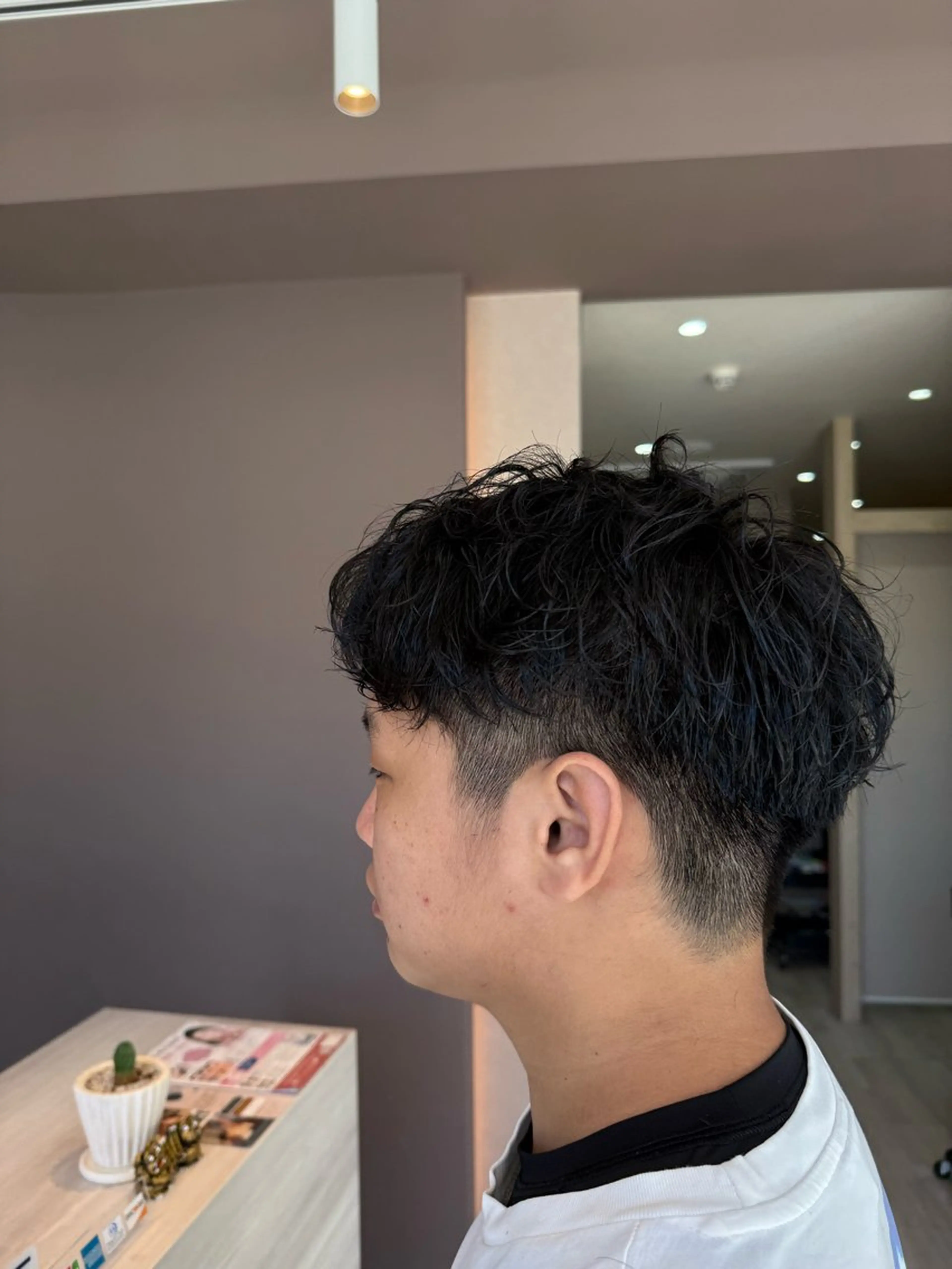 ショート パーマ 伸ばしかけ カット パーマ Lien.テラダ 各務原スタイリストのヘアスタイル