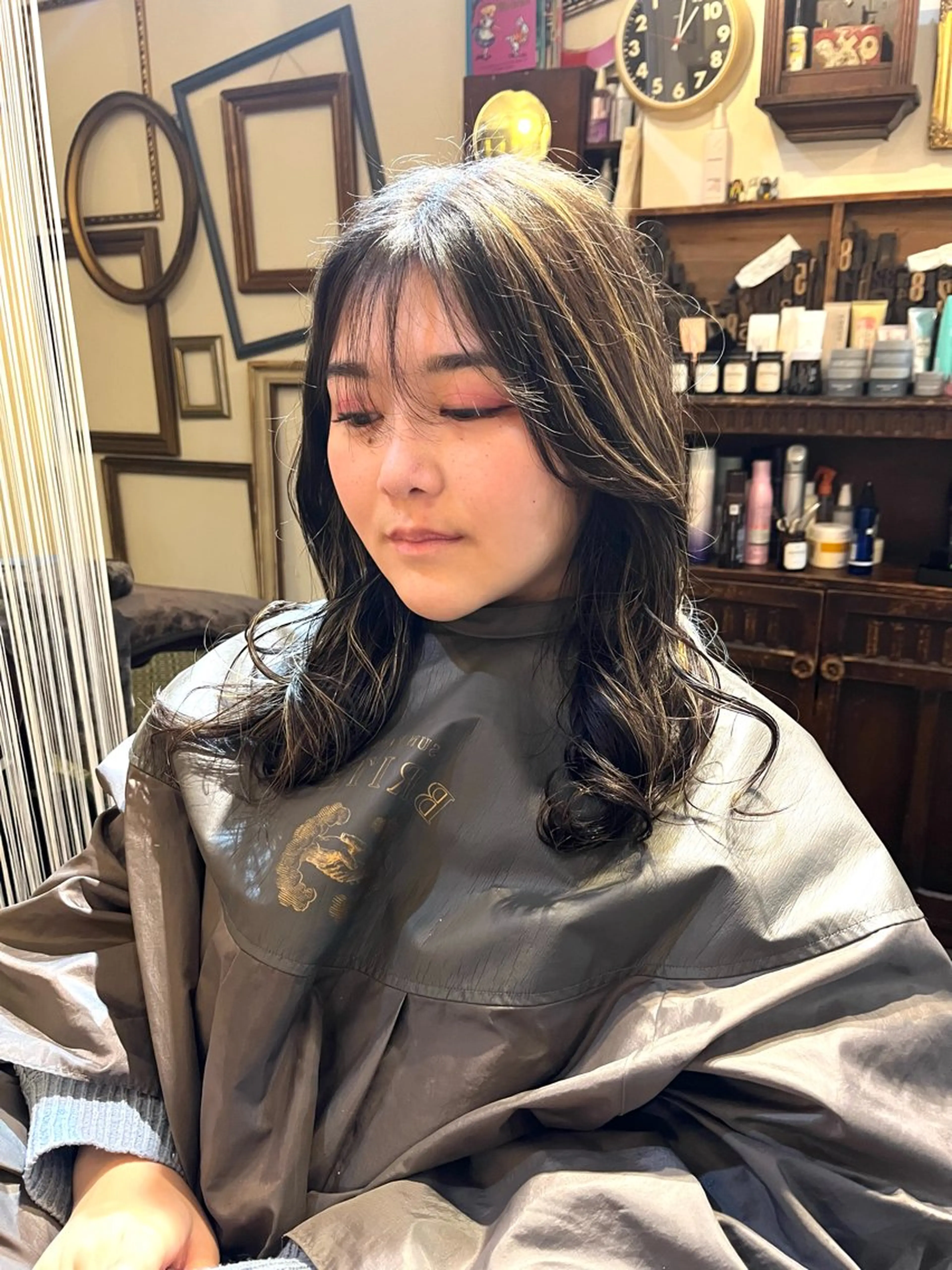 ロング パーマ くせ毛 デジタルパーマ カット パーマ ヘッドスパ 抜け感パーマ/ ショート/緒方椋のヘアスタイル