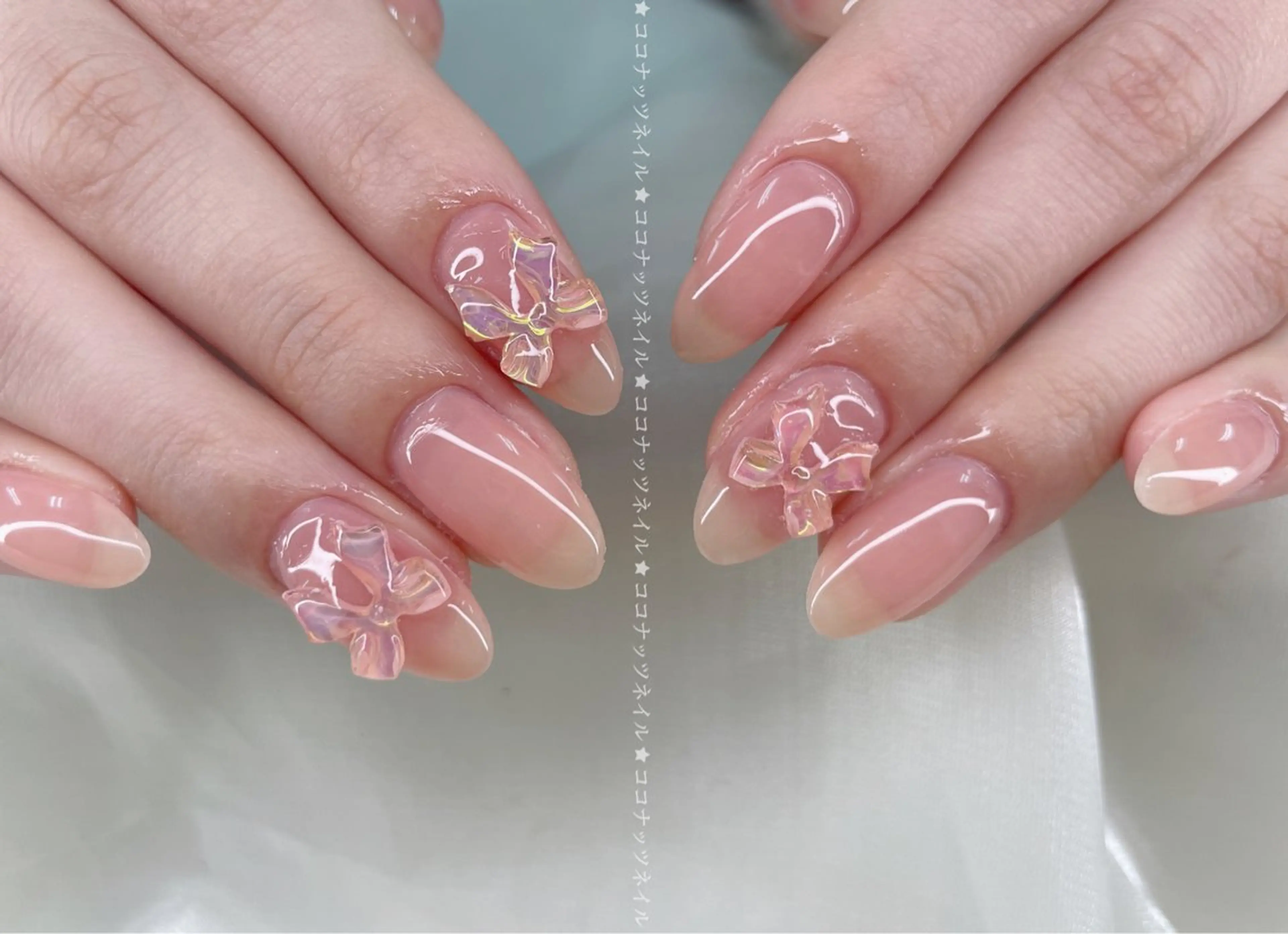 ネイル べっ甲ネイル フレンチネイル キラキラネイル マグネットネイル 大理石ネイル(マーブル) ハンドネイル 神田 ココナッツのネイルデザイン