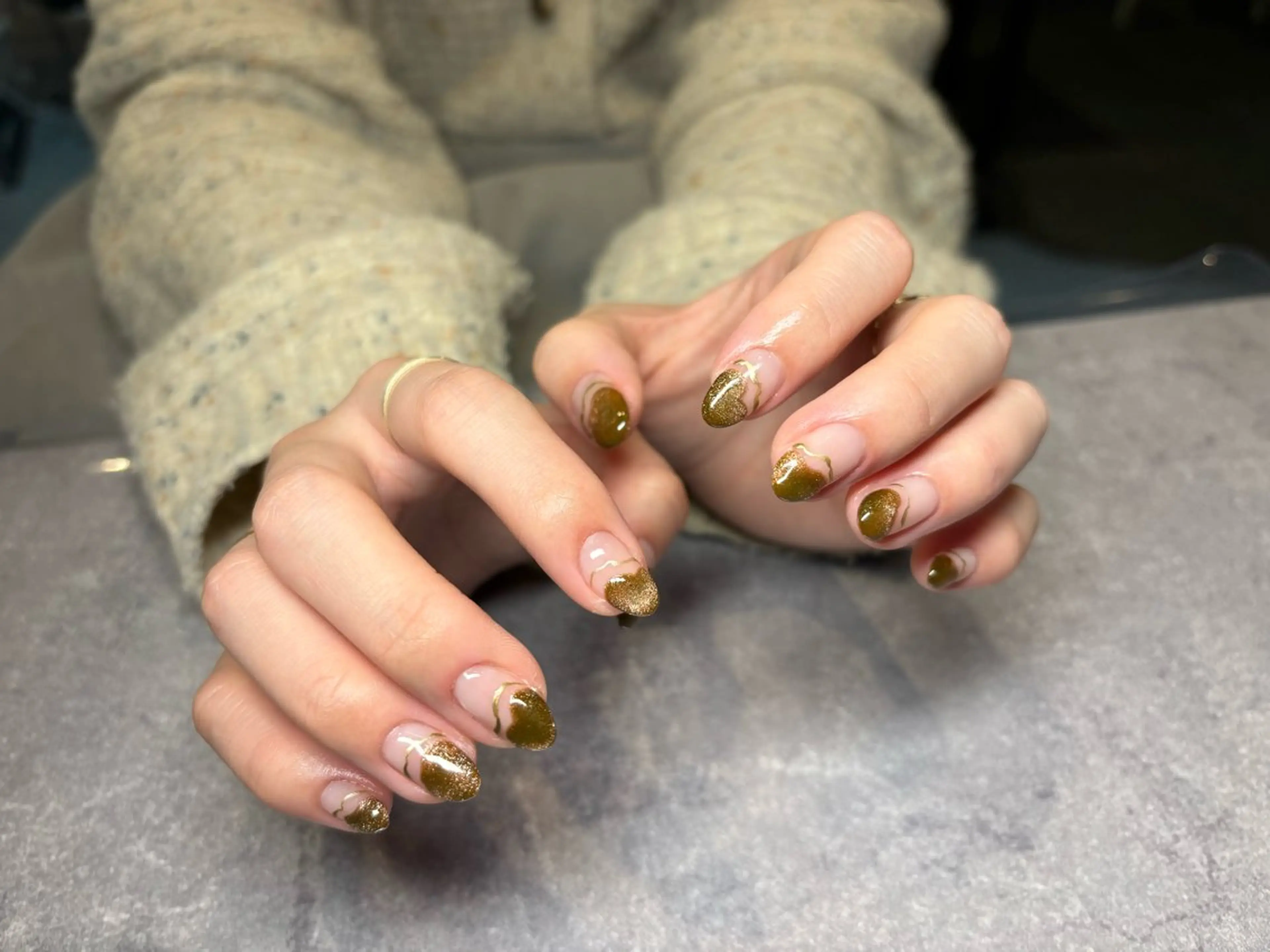 ネイル フレンチネイル ニュアンスネイル HONOKA W 【深江橋店】のネイルデザイン