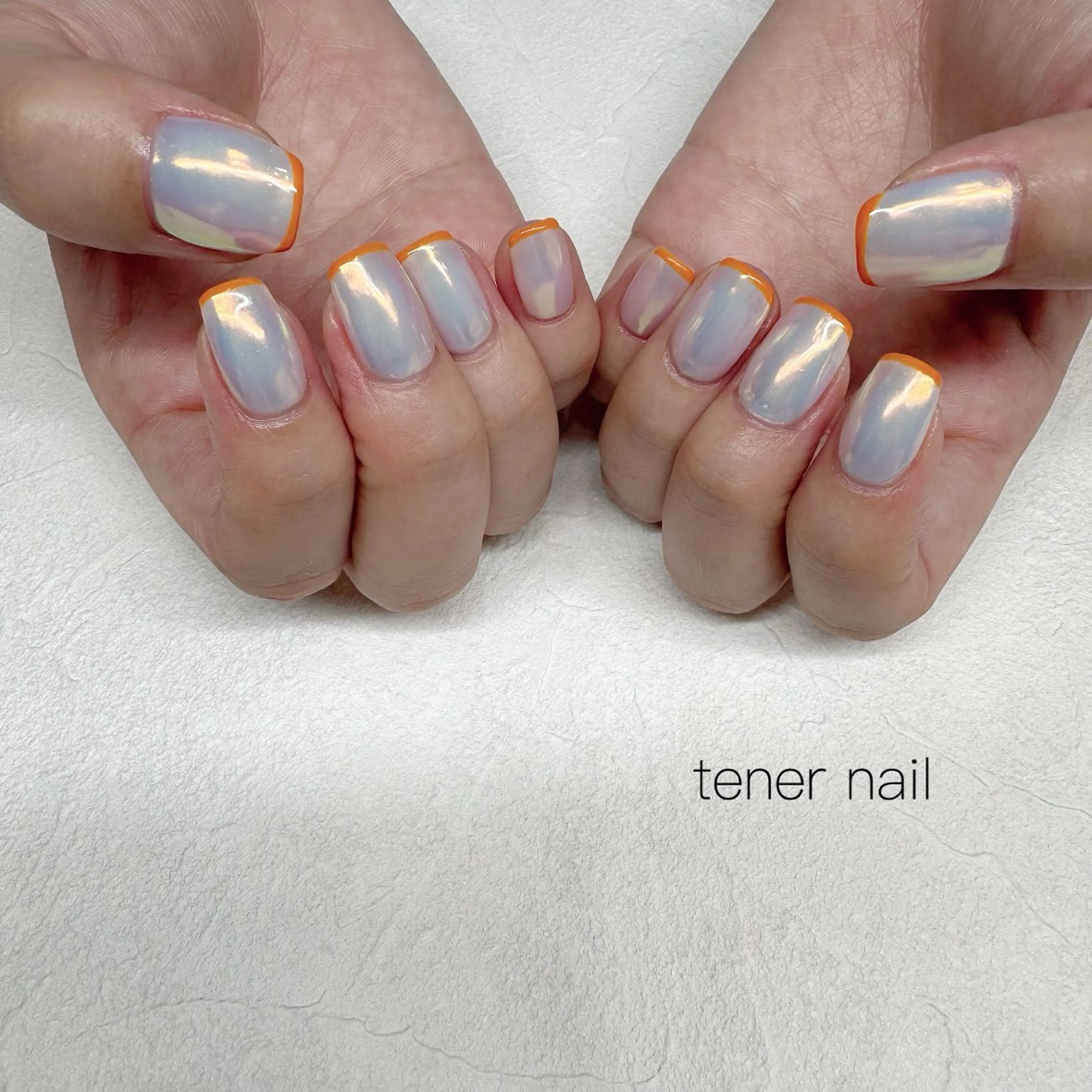 ネイル オーロラネイル フレンチネイル ハンドネイル tener  nail  テネルネイル所属・テネルネイル tener nailのネイルデザイン
