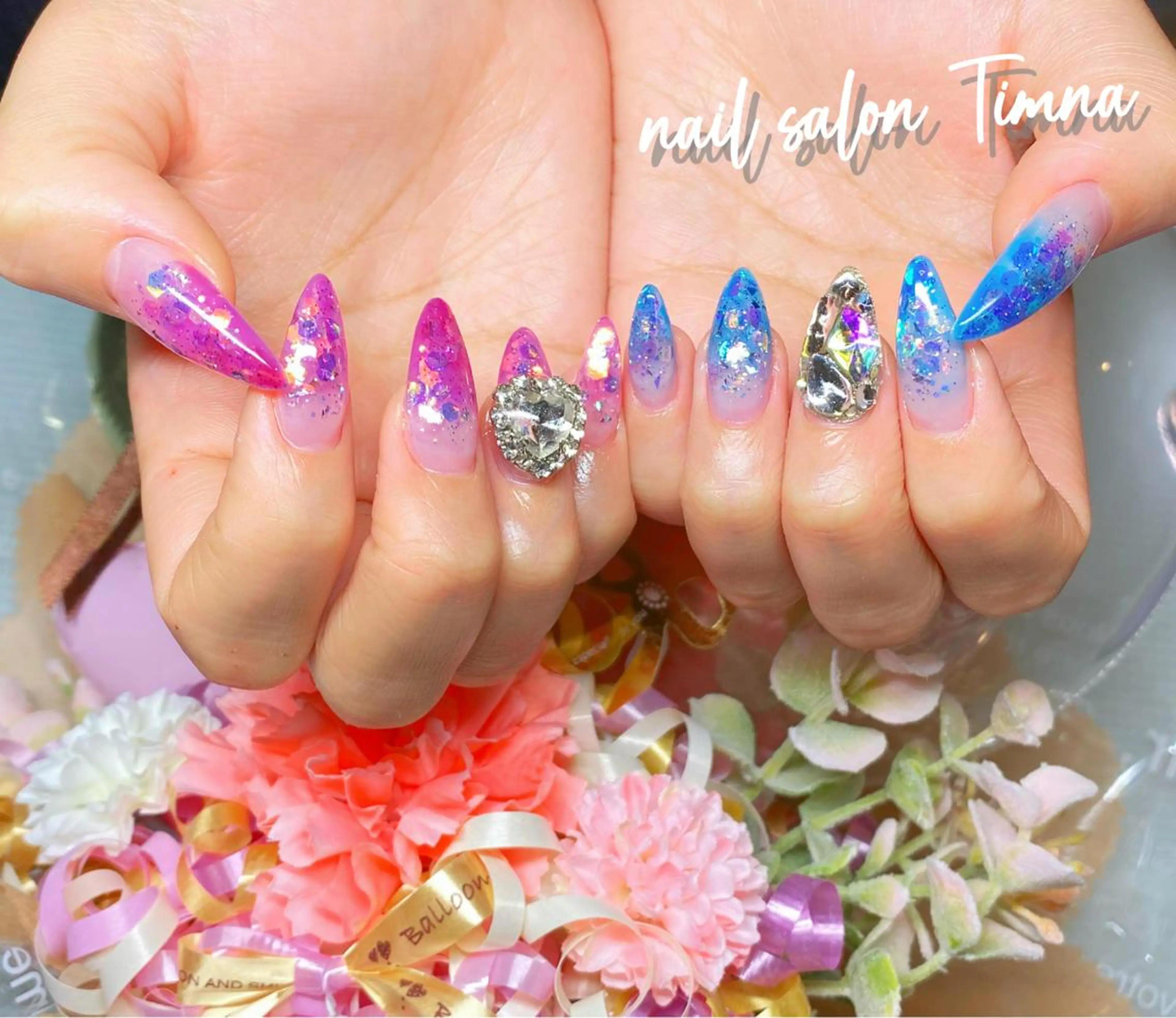 ロング ハンドネイル NAILSALON 🍔Timna🍟のネイルデザイン