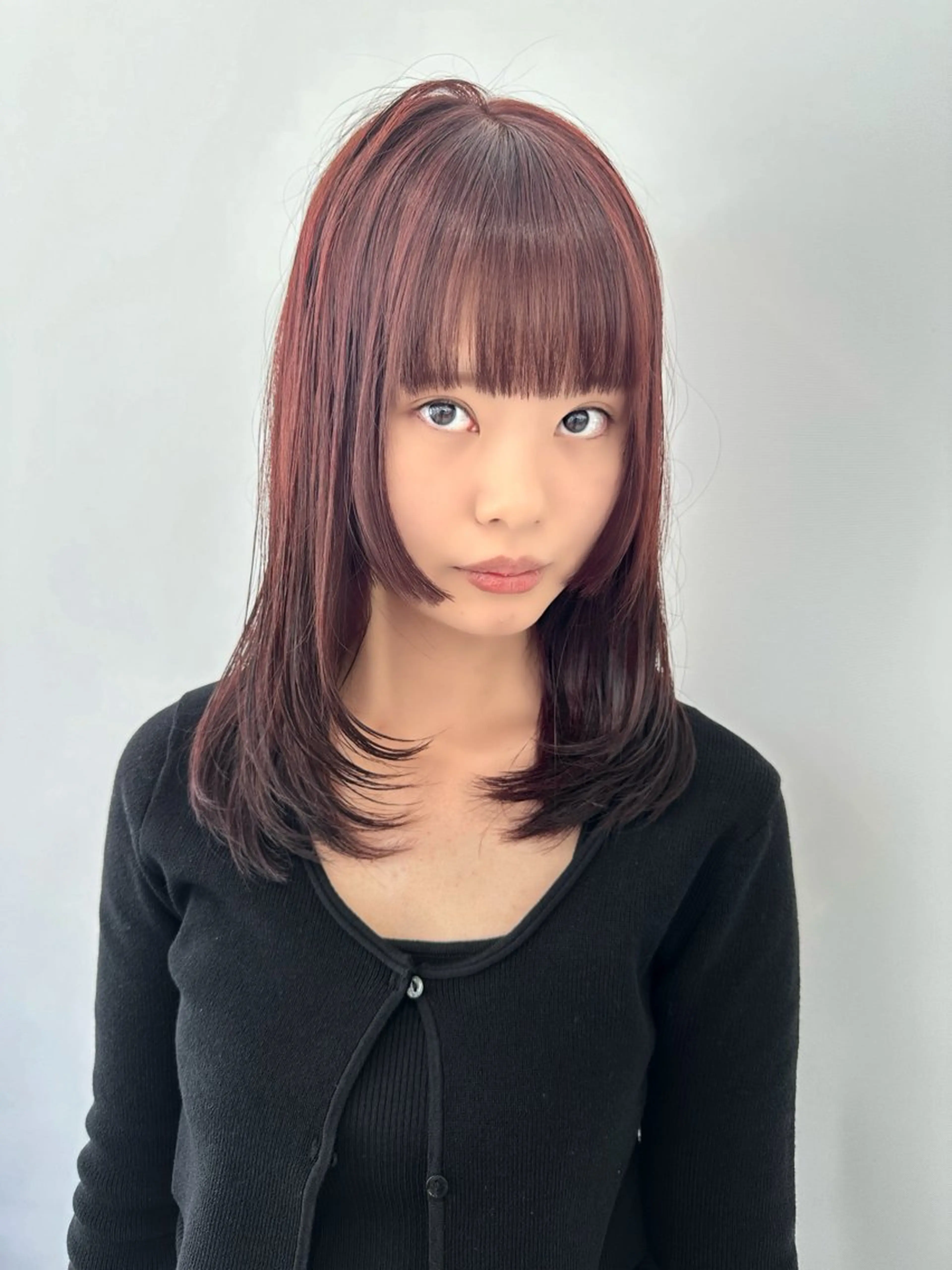 セミロング カラー カット ヘアカラー トリートメント 🍒ワイン系 ウルフカット🍒拓未のヘアスタイル