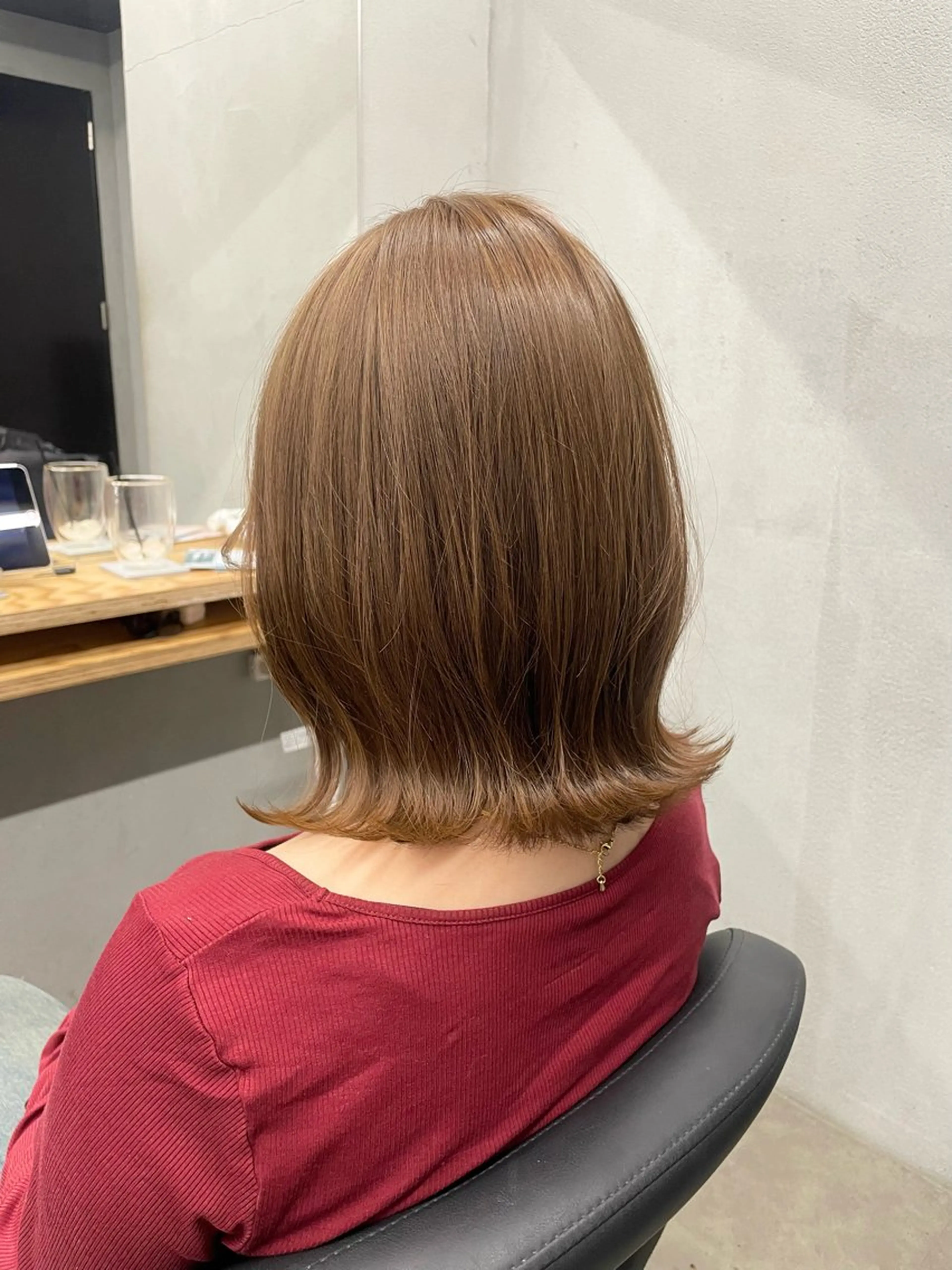 ミディアム カット ヘアカラー トリートメント ひより ／Nのヘアスタイル