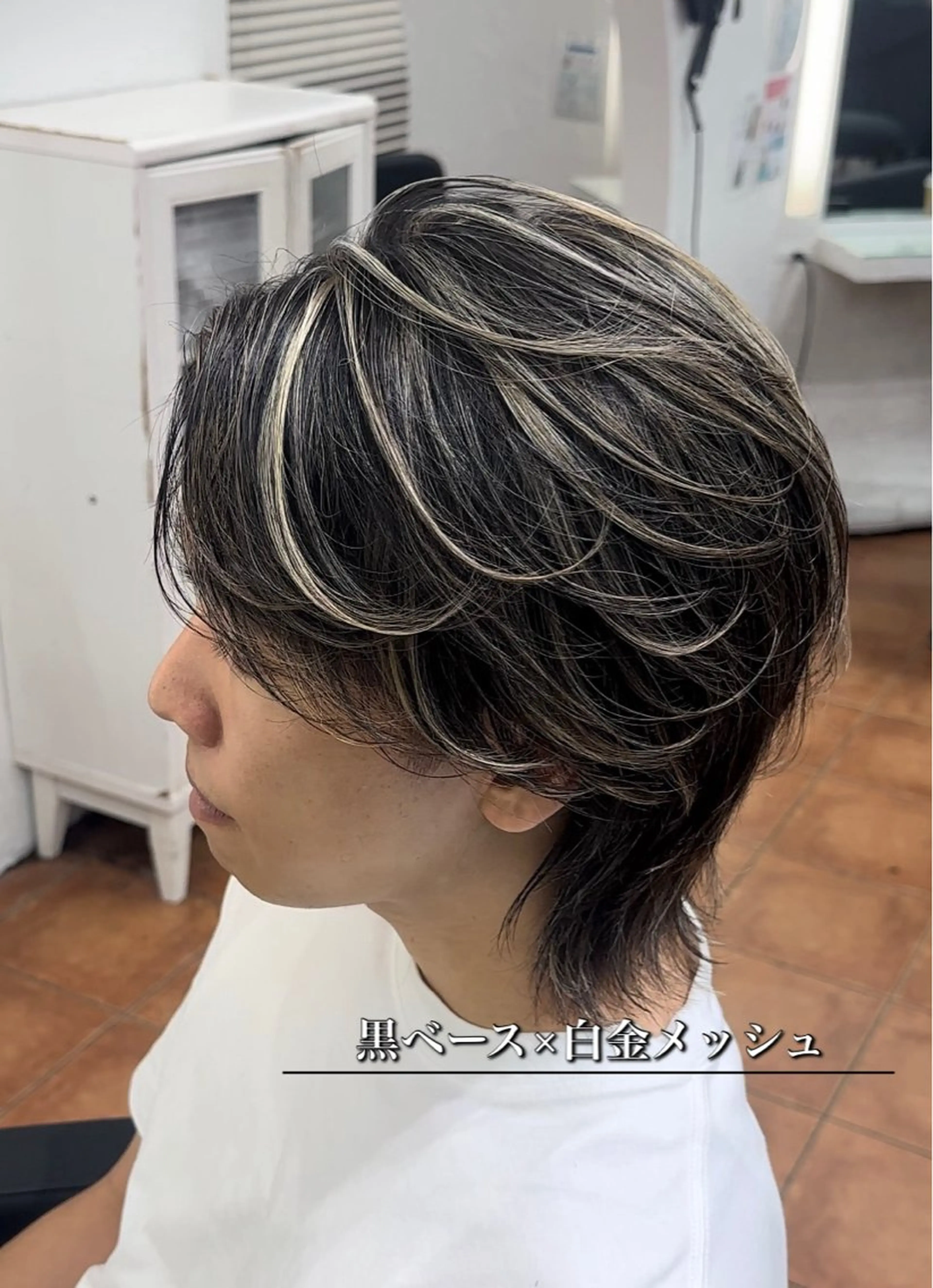 カラー メンズ 𝐚𝐨𝐢 メンズ ‪‪/メッシュのヘアスタイル