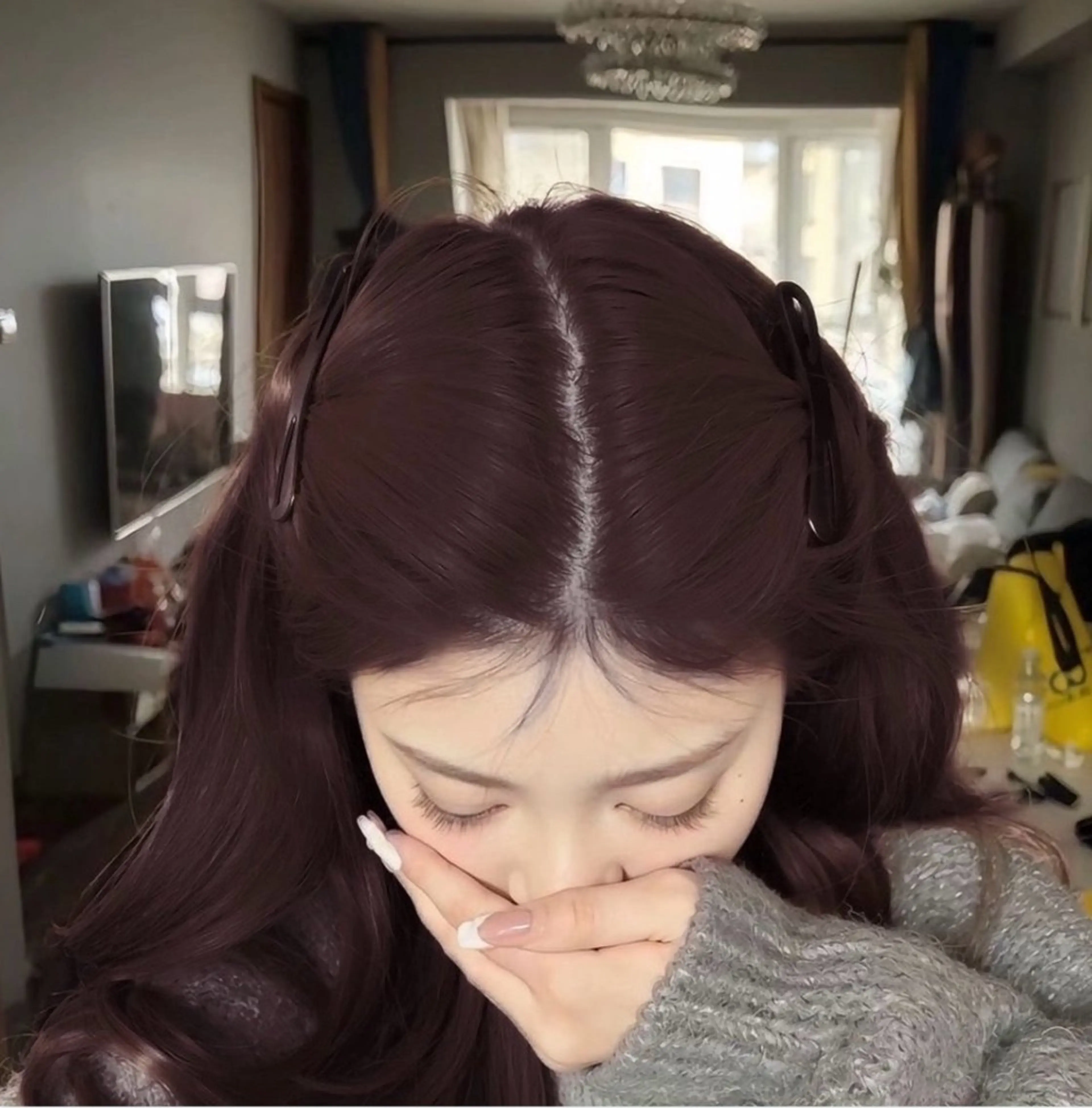 ロング カラー ヘアアレンジ ヘアカラー ヘッドスパ ヘアセット 🎀Nanako🦢 暖色girly🪽‪のヘアスタイル
