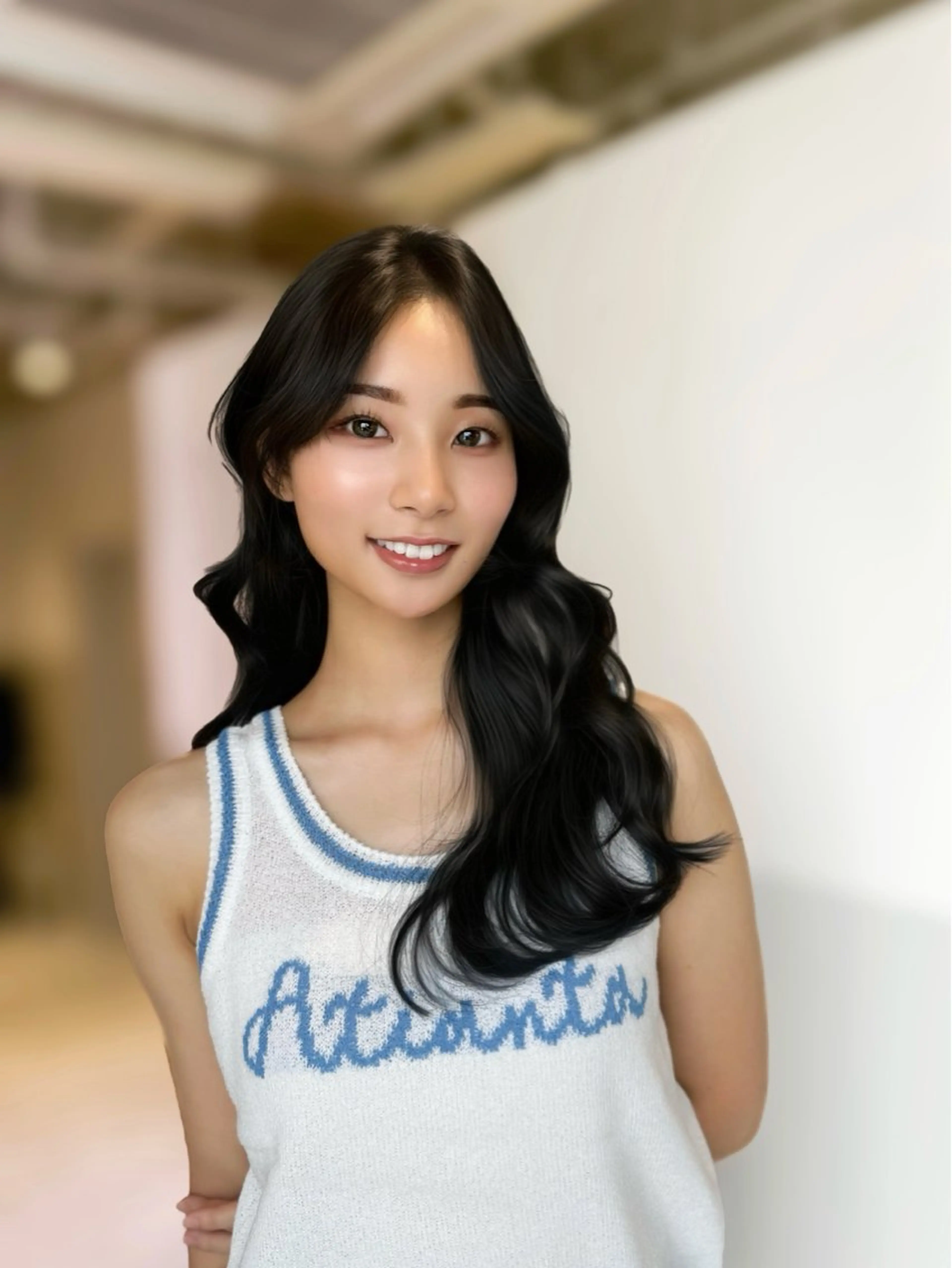 ロング カラー カット ヘアカラー 顔まわりの神様 藤嶋秀幸のヘアスタイル