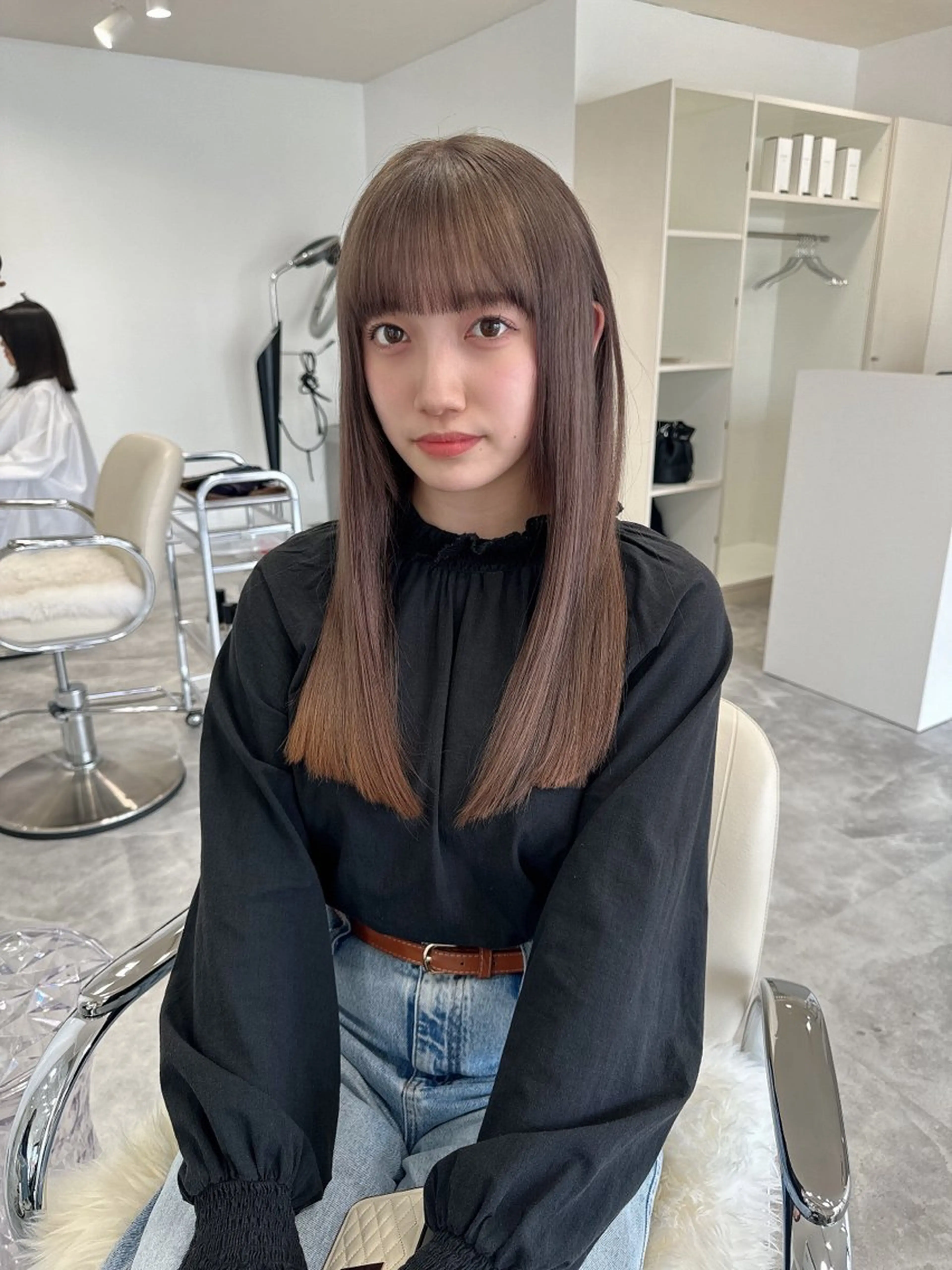 セミロング ヘアカラー トリートメント LITTY所属・🤍 RIKO / LITTYのヘアスタイル