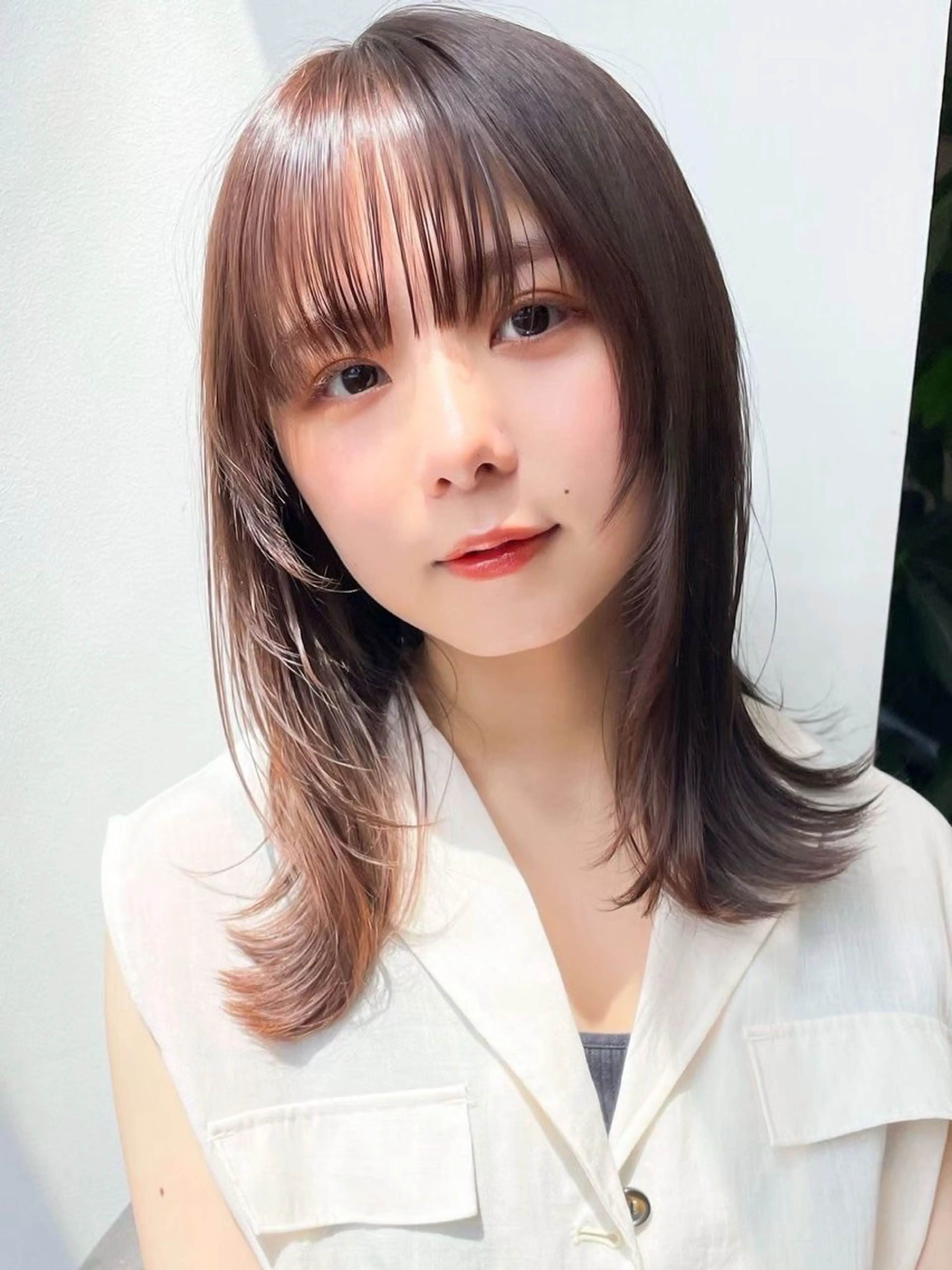 セミロング 韓国風ヘア レイヤーカット カット ヘアカラー トリートメント Loco hair所属・Loco hair 北花田のヘアスタイル