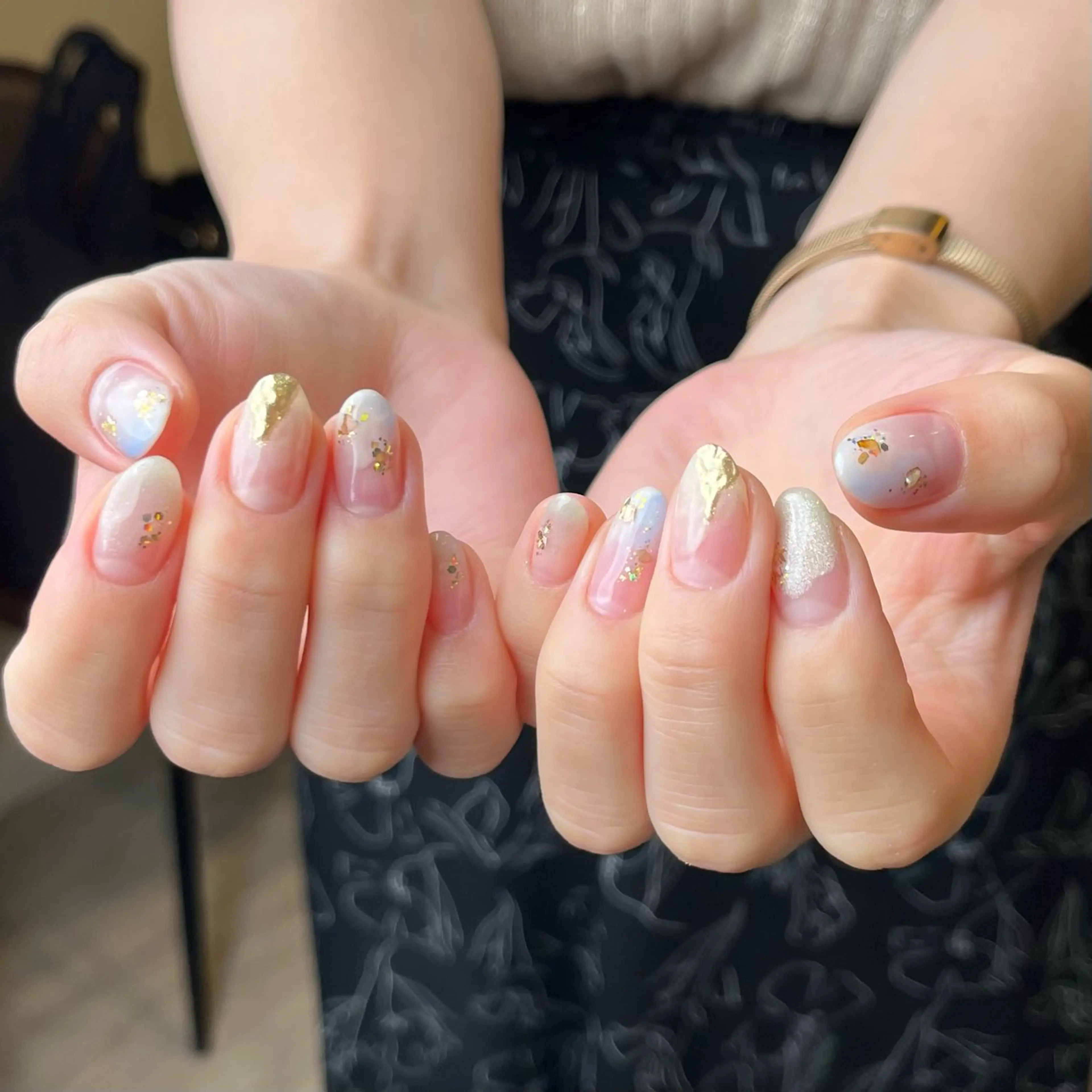 ネイル クリアネイル ニュアンスネイル ツネギ ユウカのネイルデザイン