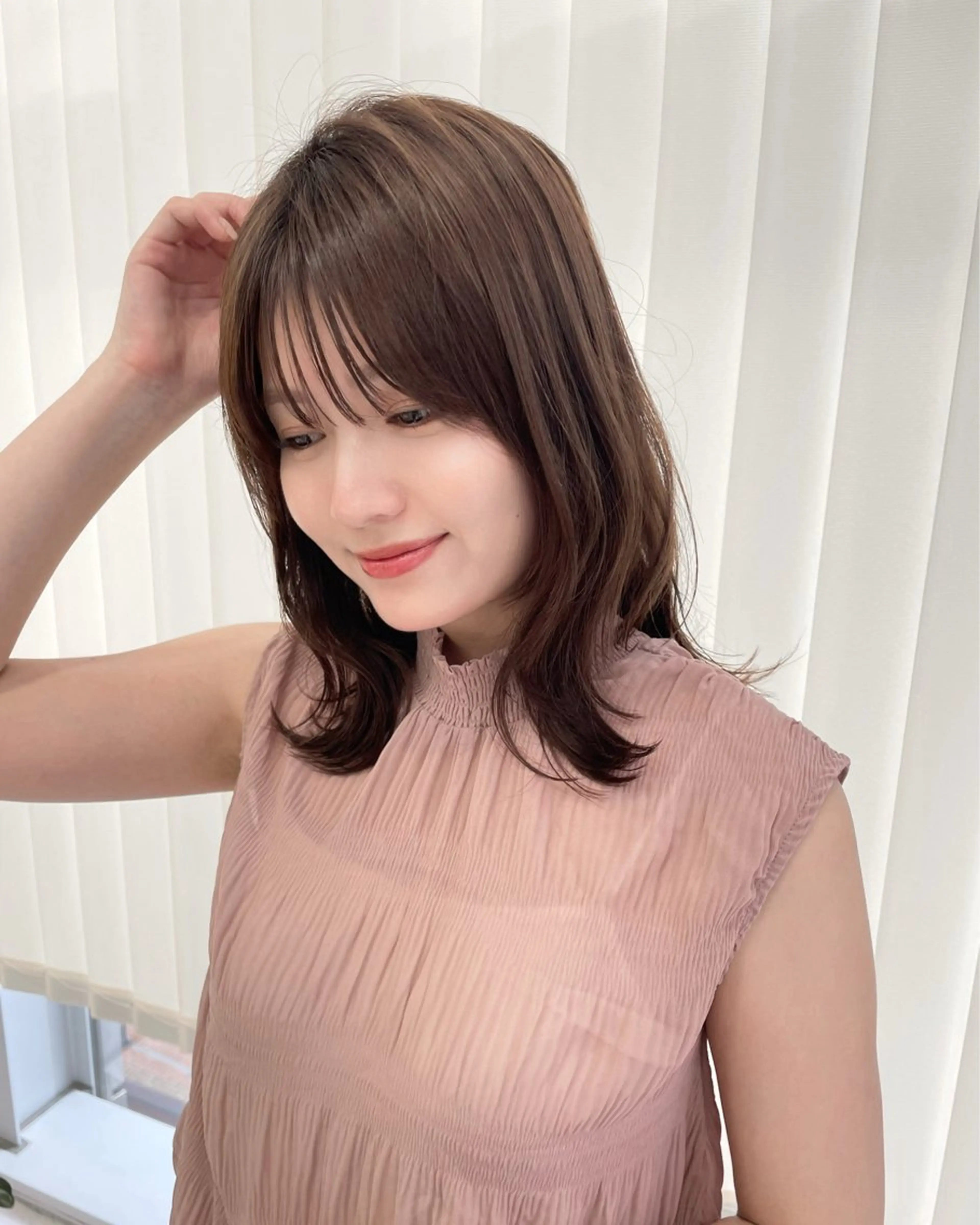 ミディアム カラー カット ヘアカラー トリートメント 透明感カラー 🩰あさのヘアスタイル