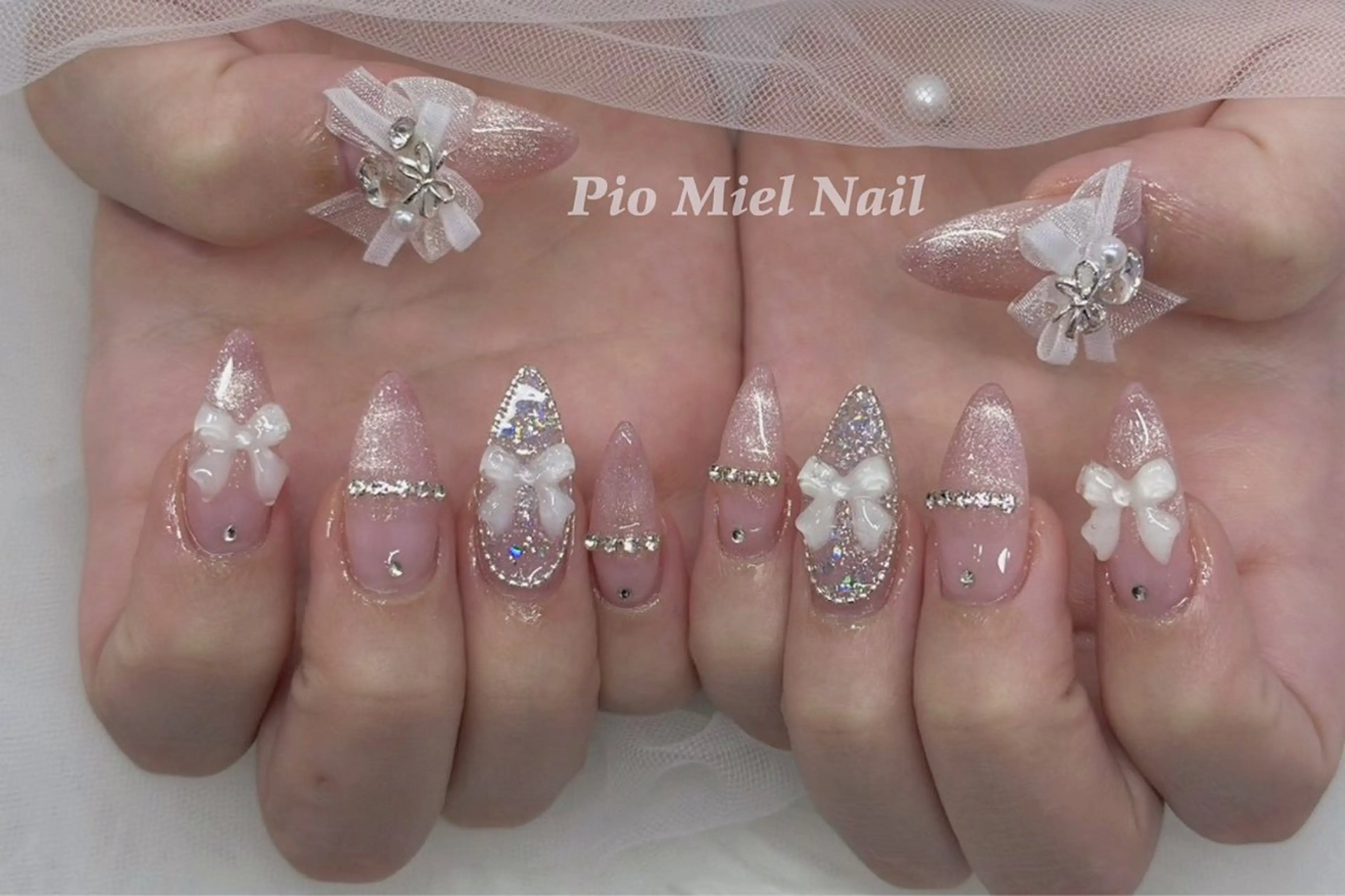 ネイル フレンチネイル 韓国ネイル マグネットネイル ニュアンスネイル ワンカラーネイル ハンドネイル Pio Mielのネイルデザイン