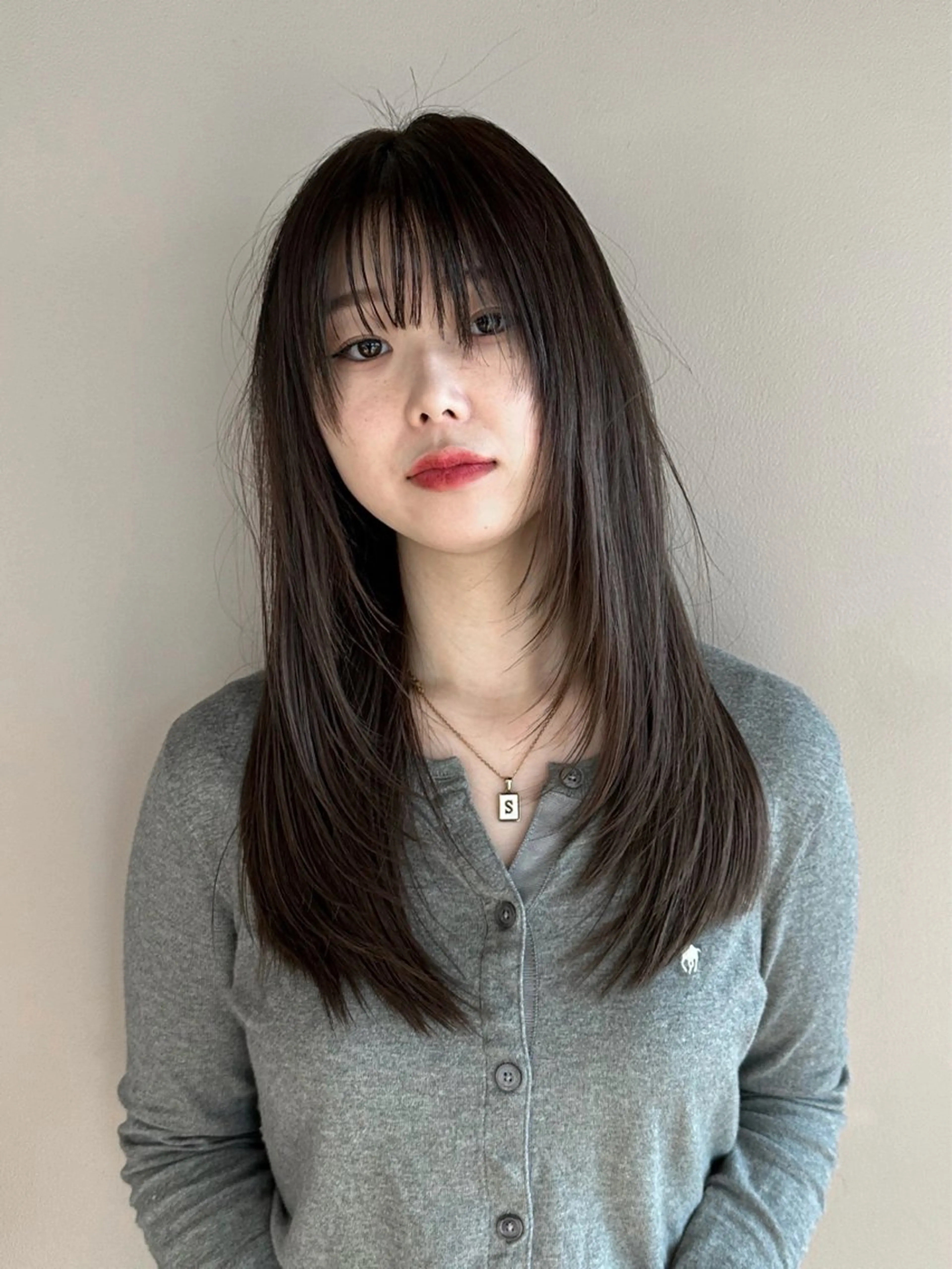 ロング ヘアカラー トリートメント レイヤー/似合わせ /松岡 祥利のヘアスタイル