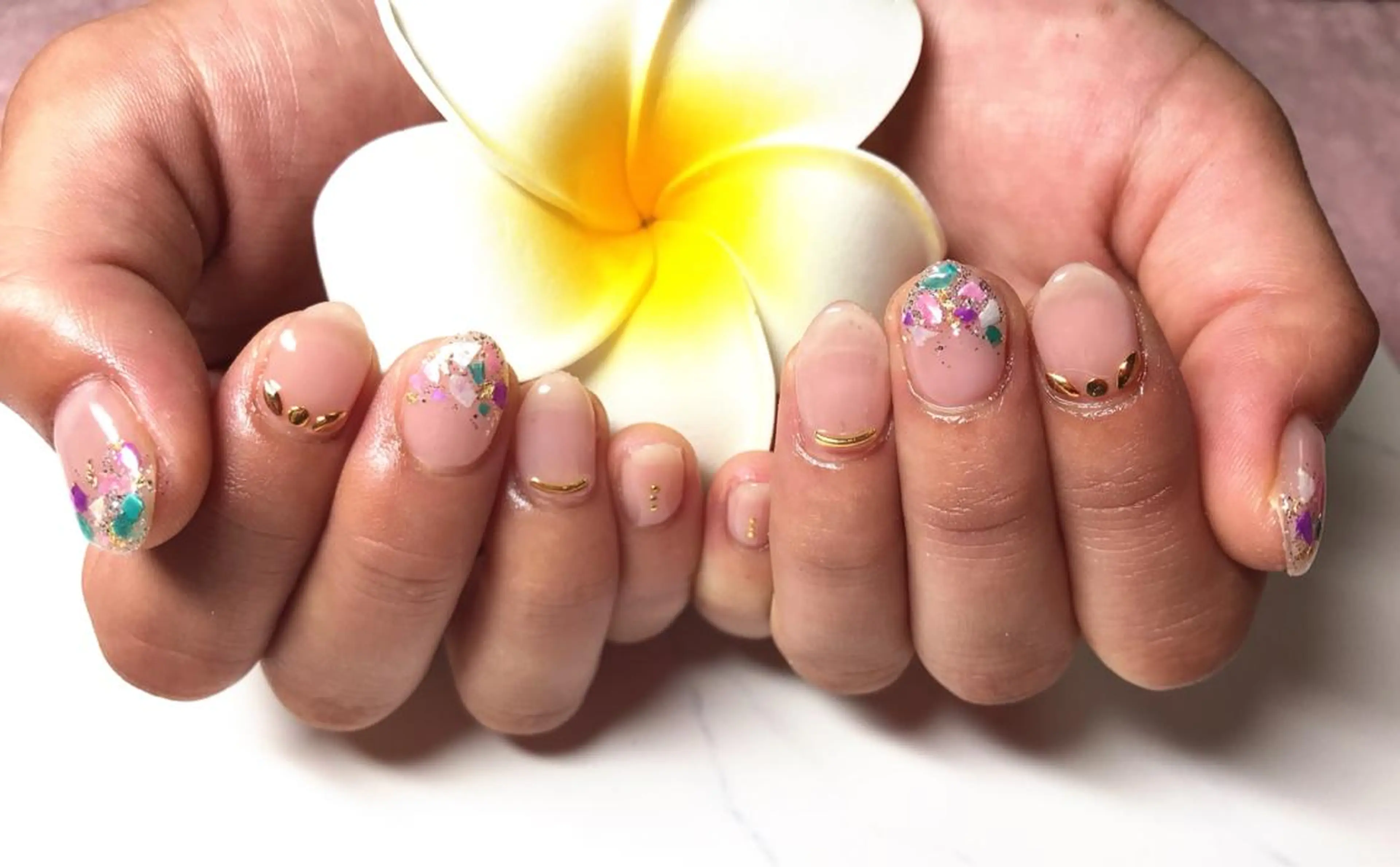 ネイル ピンク ピンクベージュ ハンドネイル Nail Salon macherieのネイルデザイン