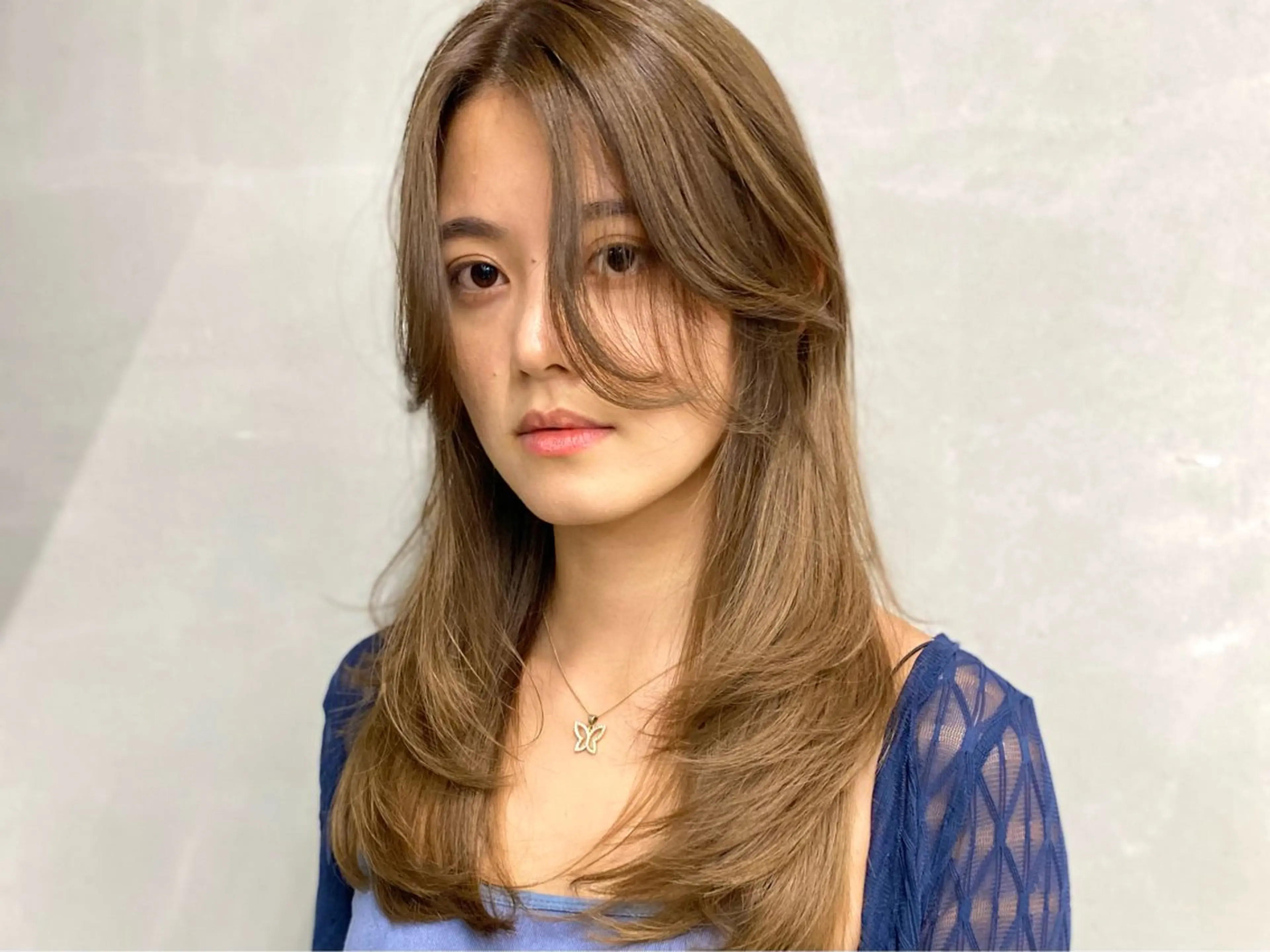 セミロング カラー ベージュカラー ダブルカラー 髪質改善 レイヤーカット カット ヘアカラー トリートメント レイヤー/柔色 /saKiのヘアスタイル