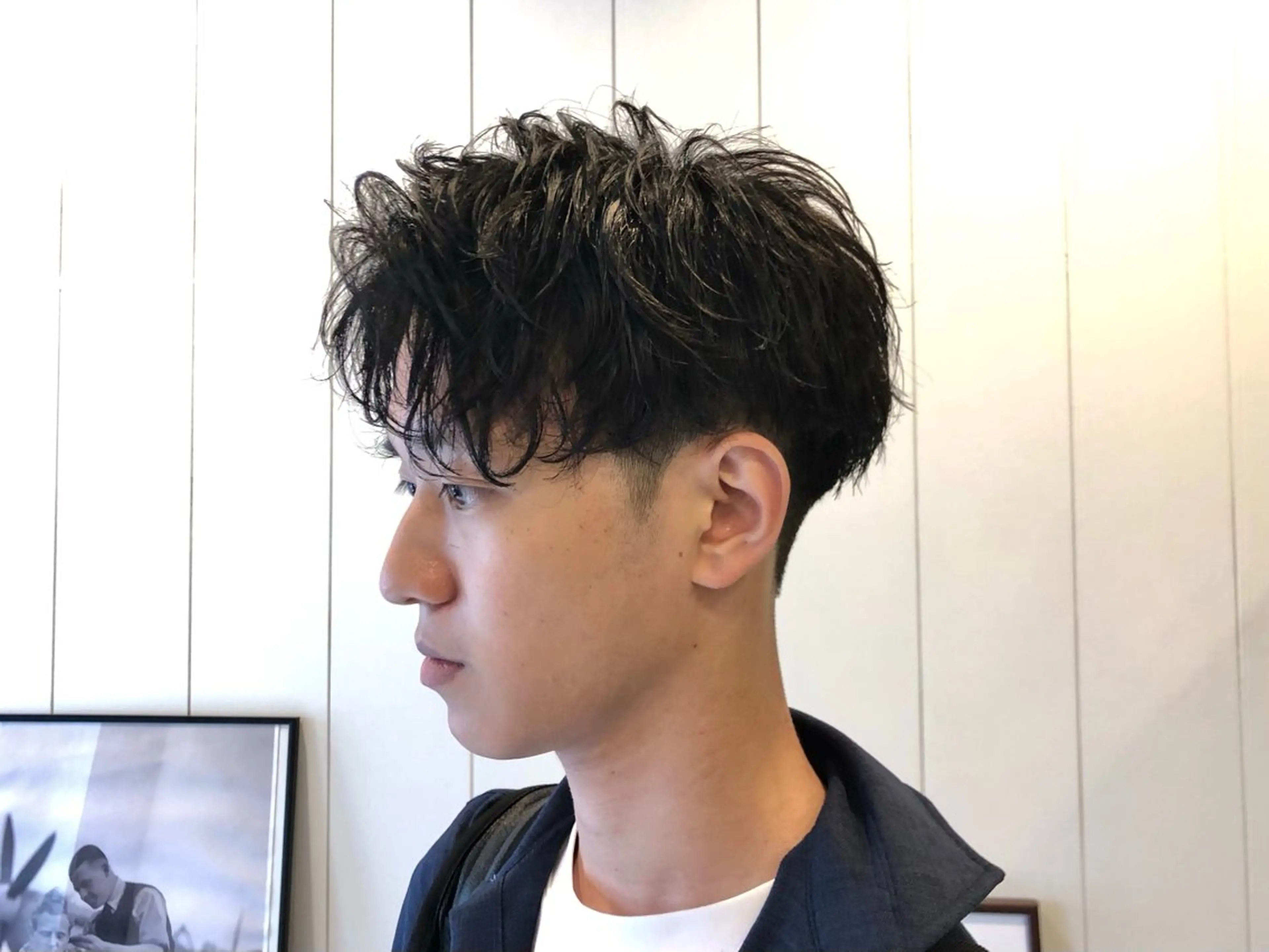 ショート パーマ メンズ フェードカット メンズパーマ スパイキーショート ツイストスパイラルパーマ 刈り上げ カット パーマ MENSCOCO 清澄白河前田貫太✂️のヘアスタイル