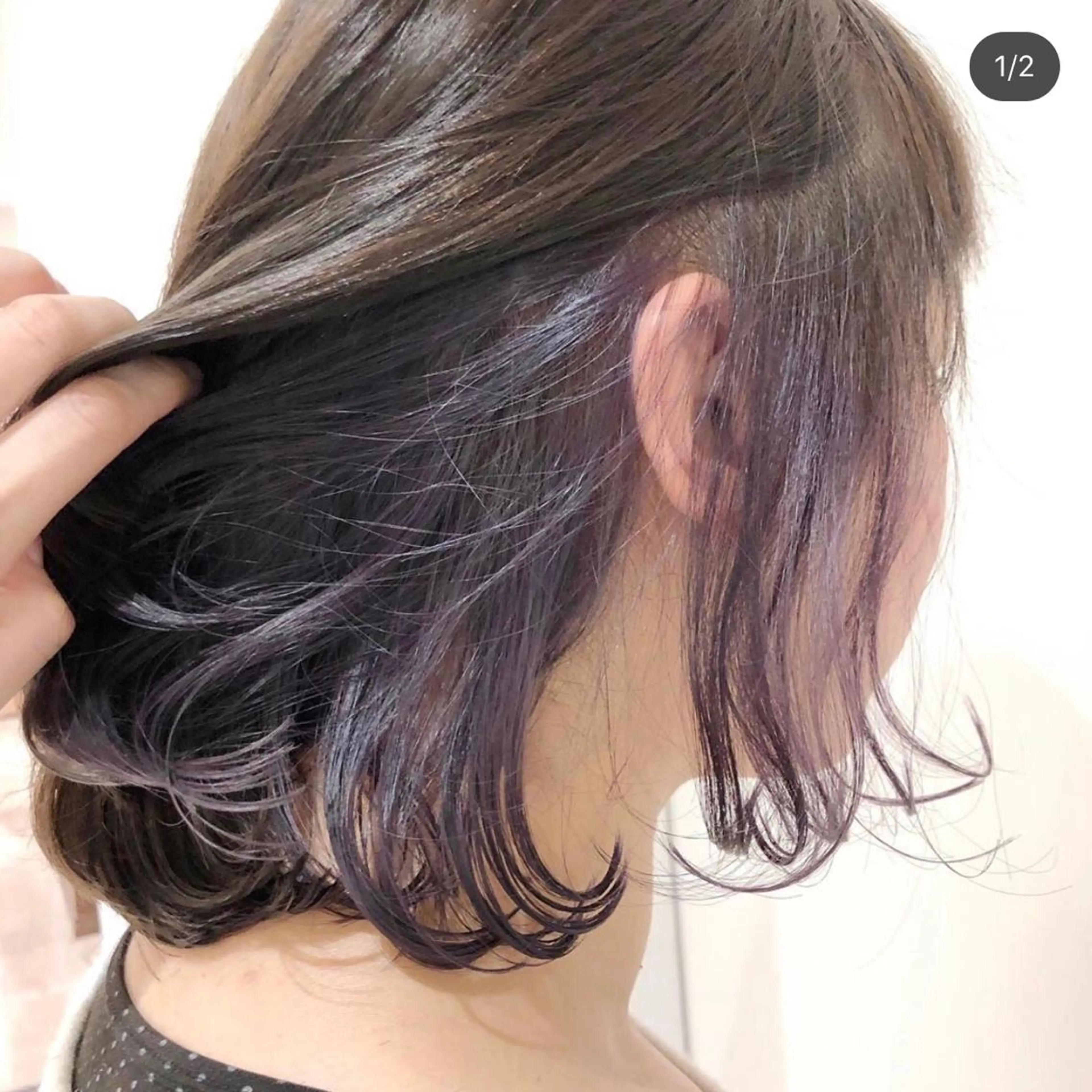 ミディアム カラー ヘアアレンジ ブリーチ ケアブリーチ イルミナカラー ラベンダーカラー miku☁️レイヤー まろやかカラー 名駅のヘアスタイル