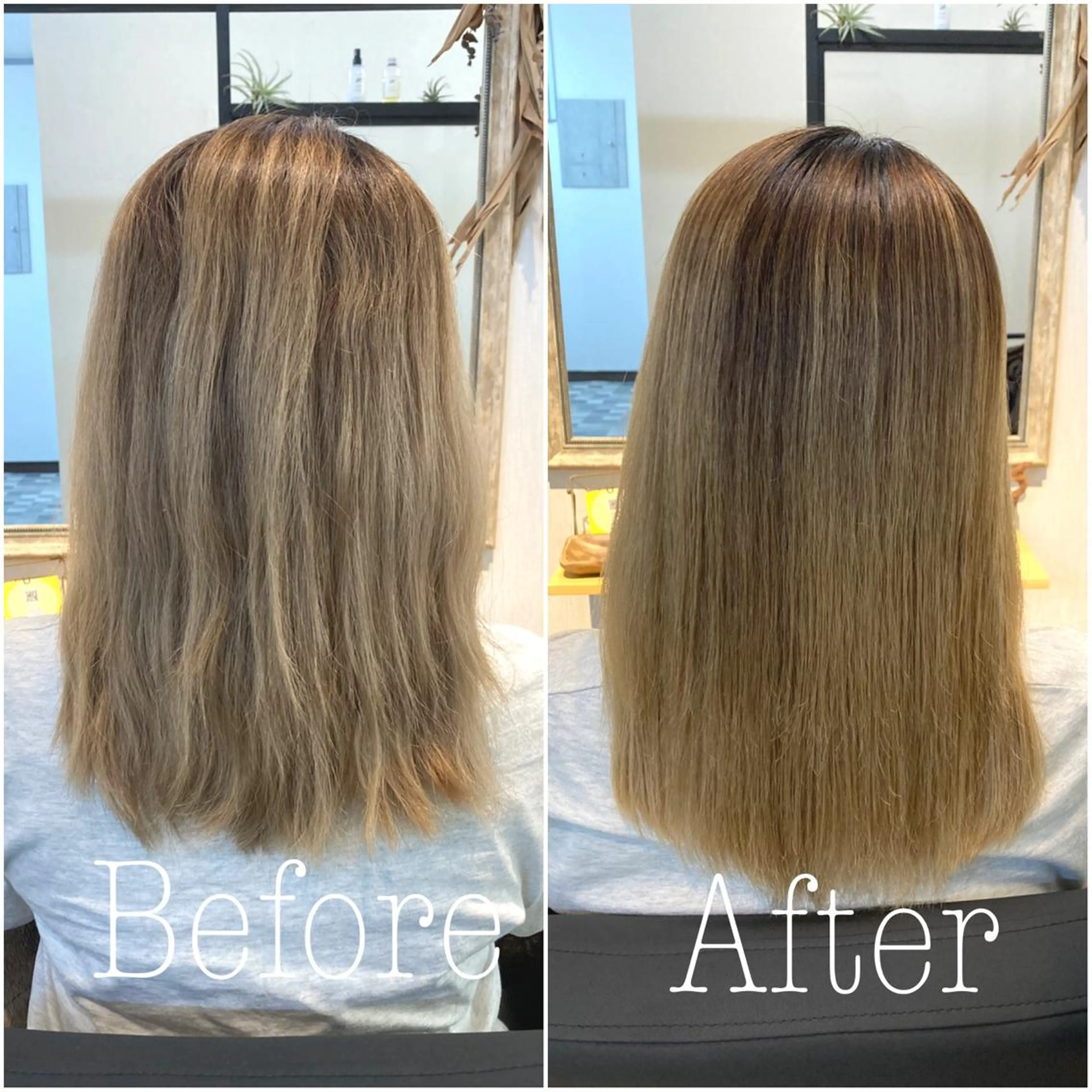 セミロング カット 縮毛矯正 トリートメント ヘッドスパ Holidays share salon 曙店所属・Holidays sharesaronのヘアスタイル