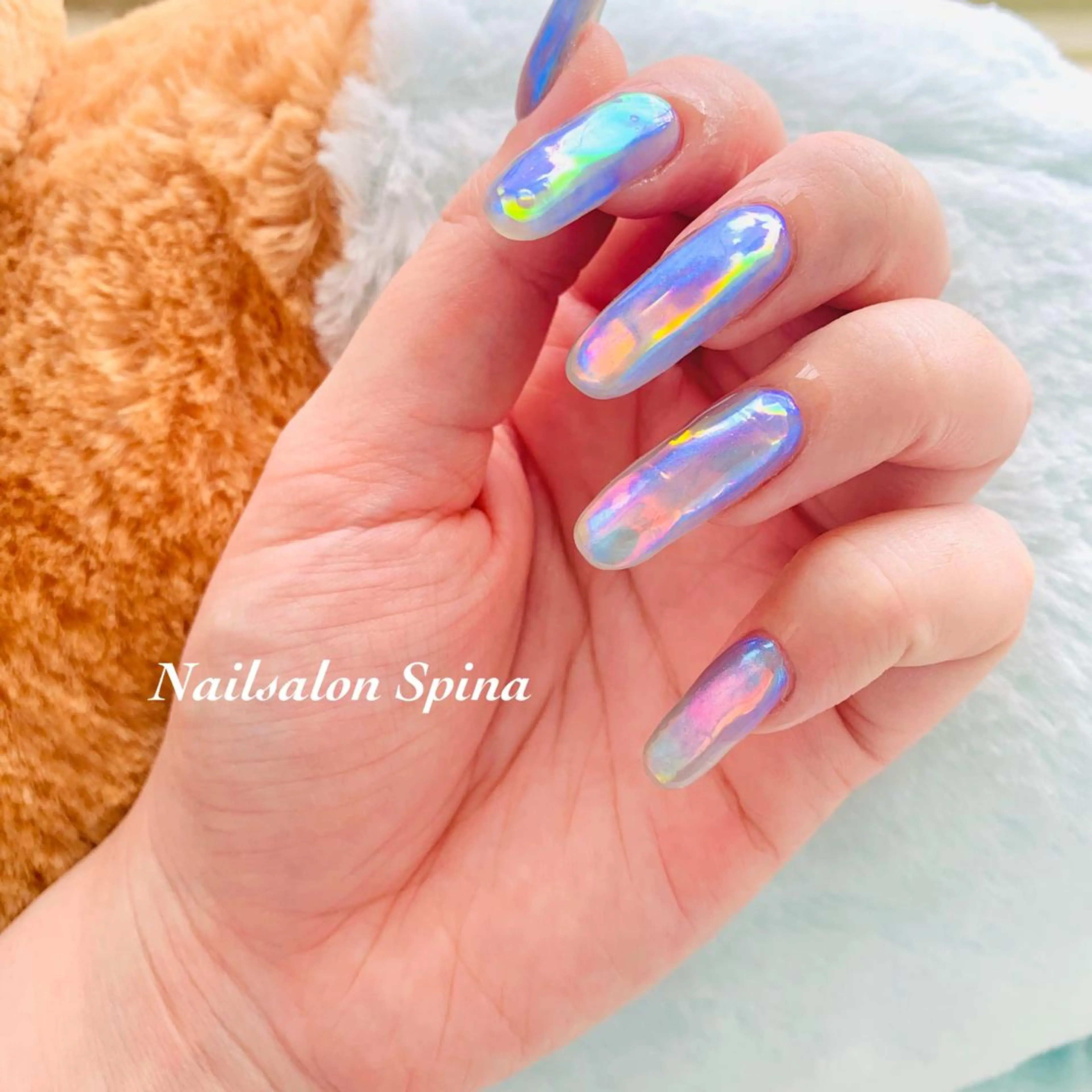 ネイル ジェルネイル 氷ネイル・うるうるネイル 韓国ネイル パラジェル Nailsalon Spina 琴美のネイルデザイン